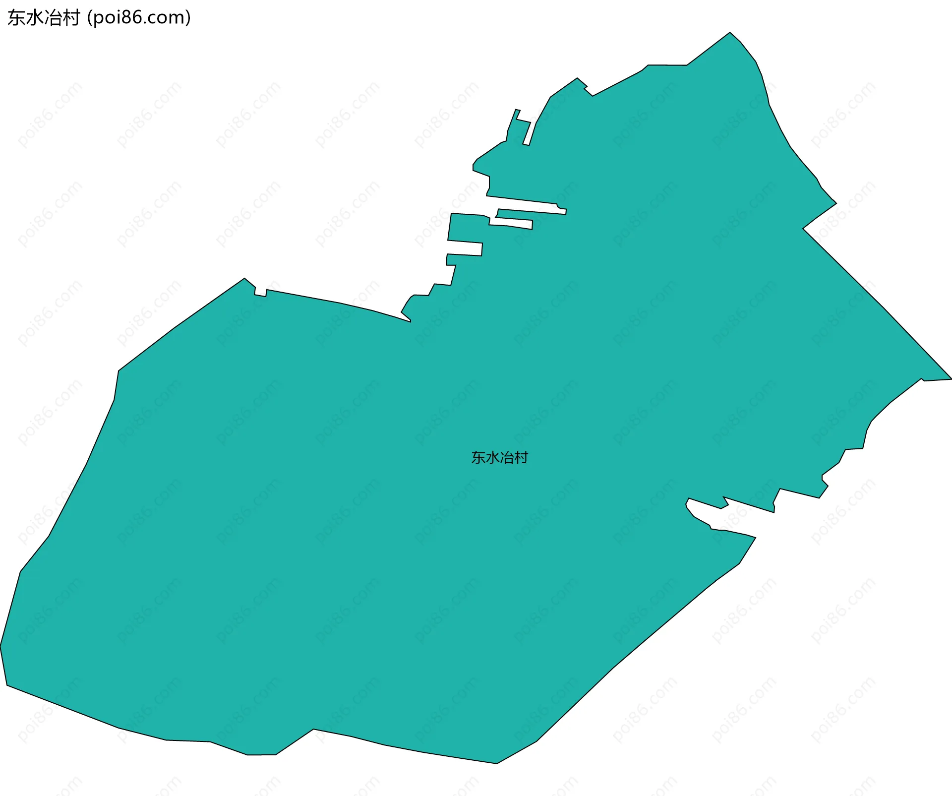 东水冶村边界地图