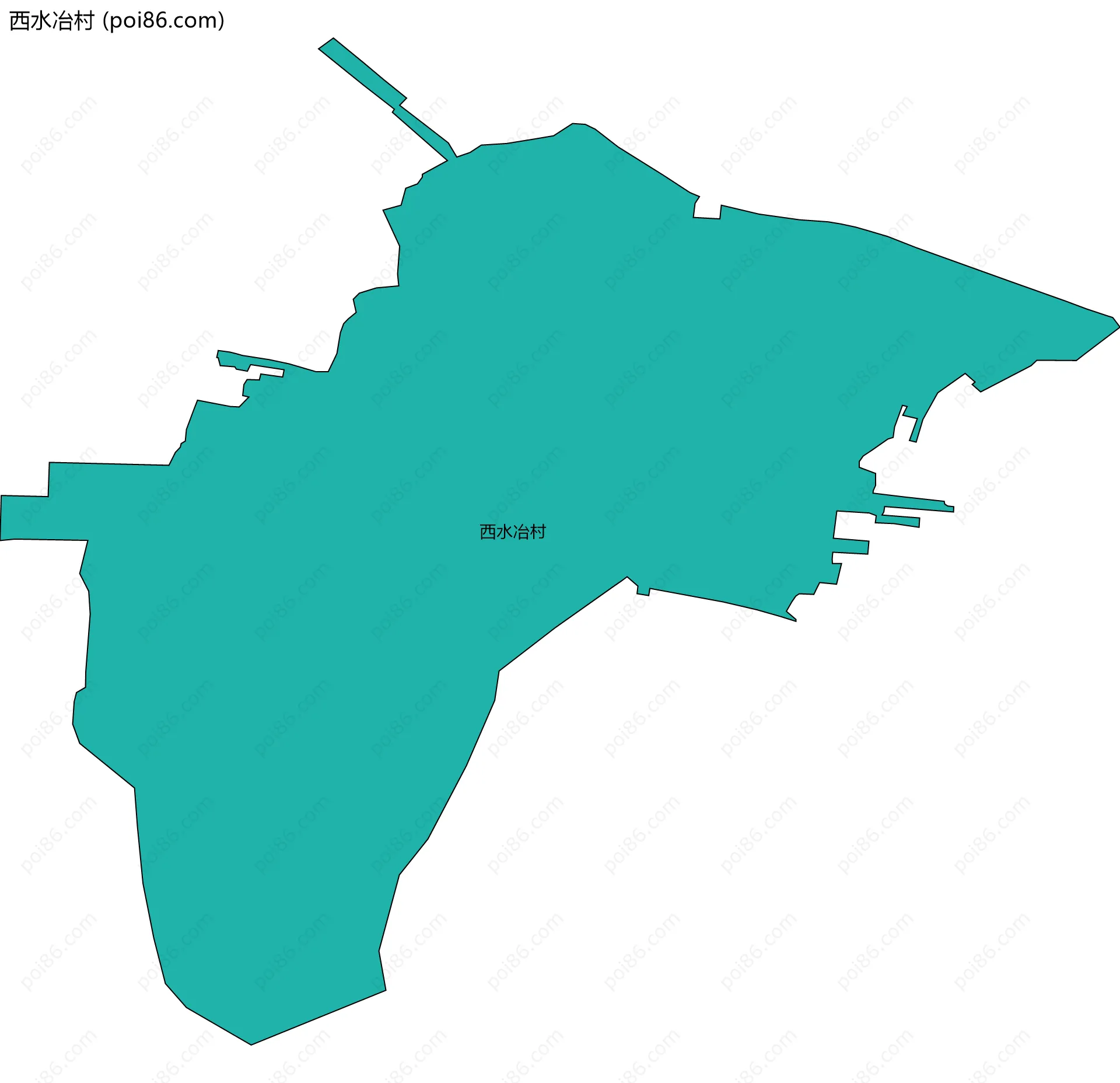西水冶村边界地图