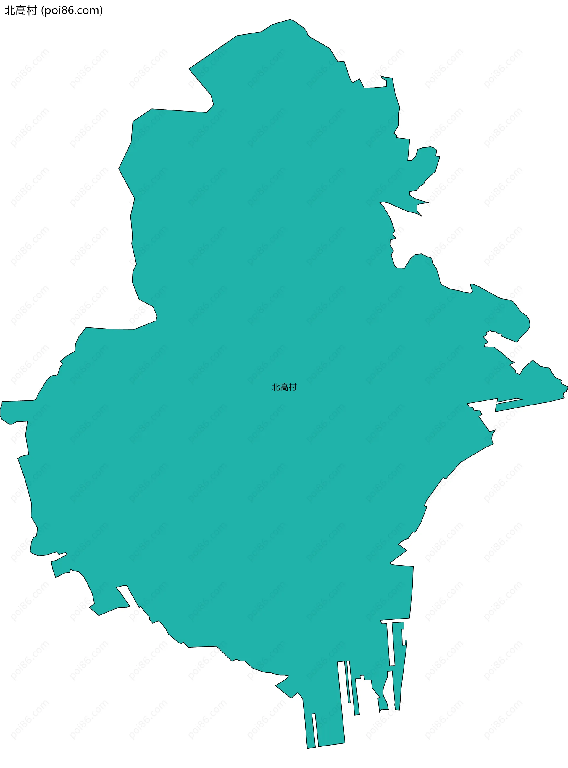 北高村边界地图