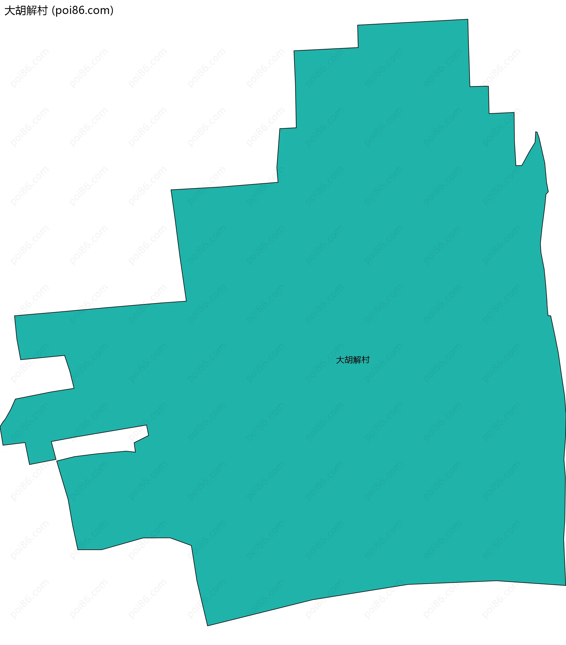 大胡解村边界地图