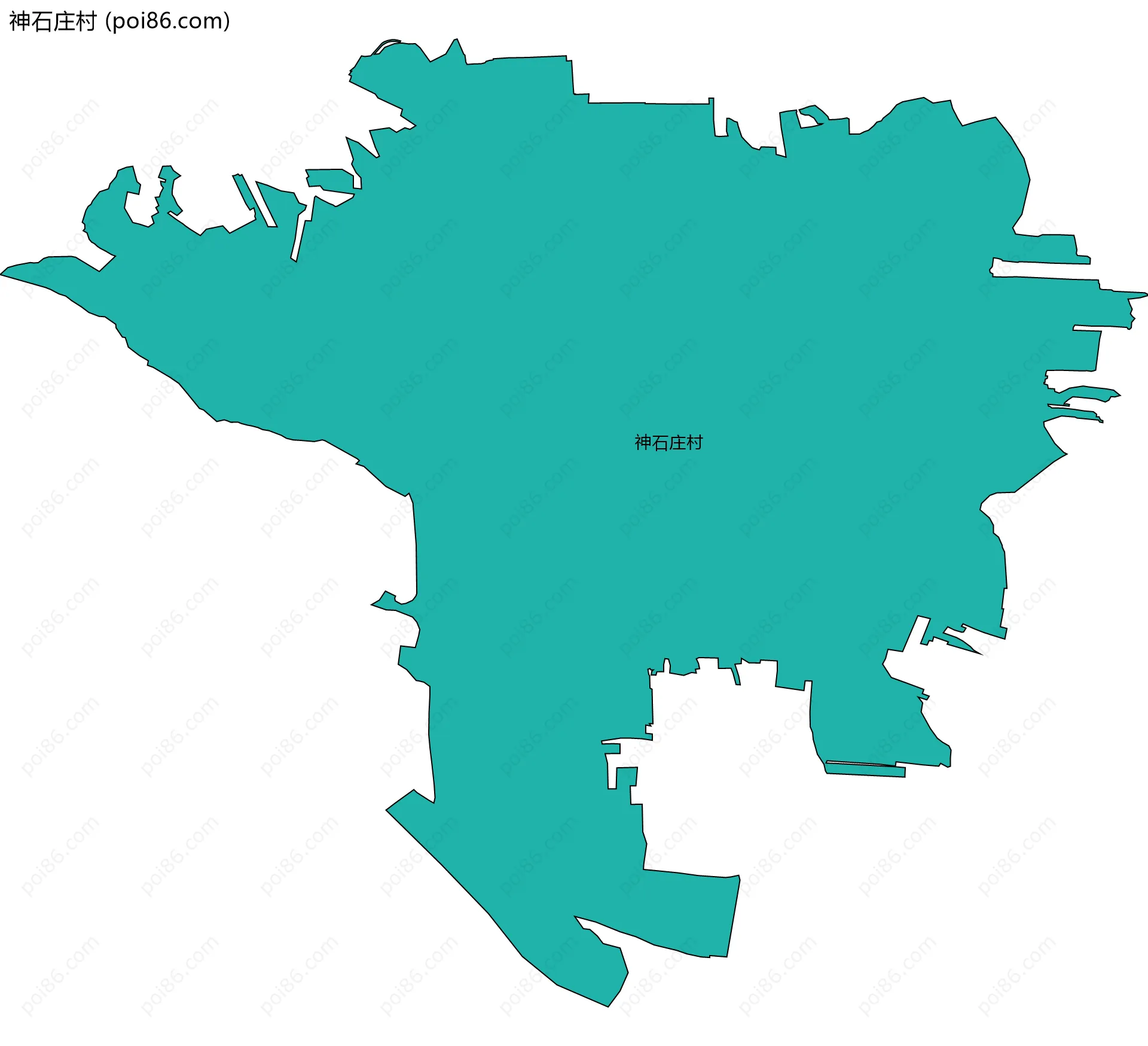 神石庄村边界地图