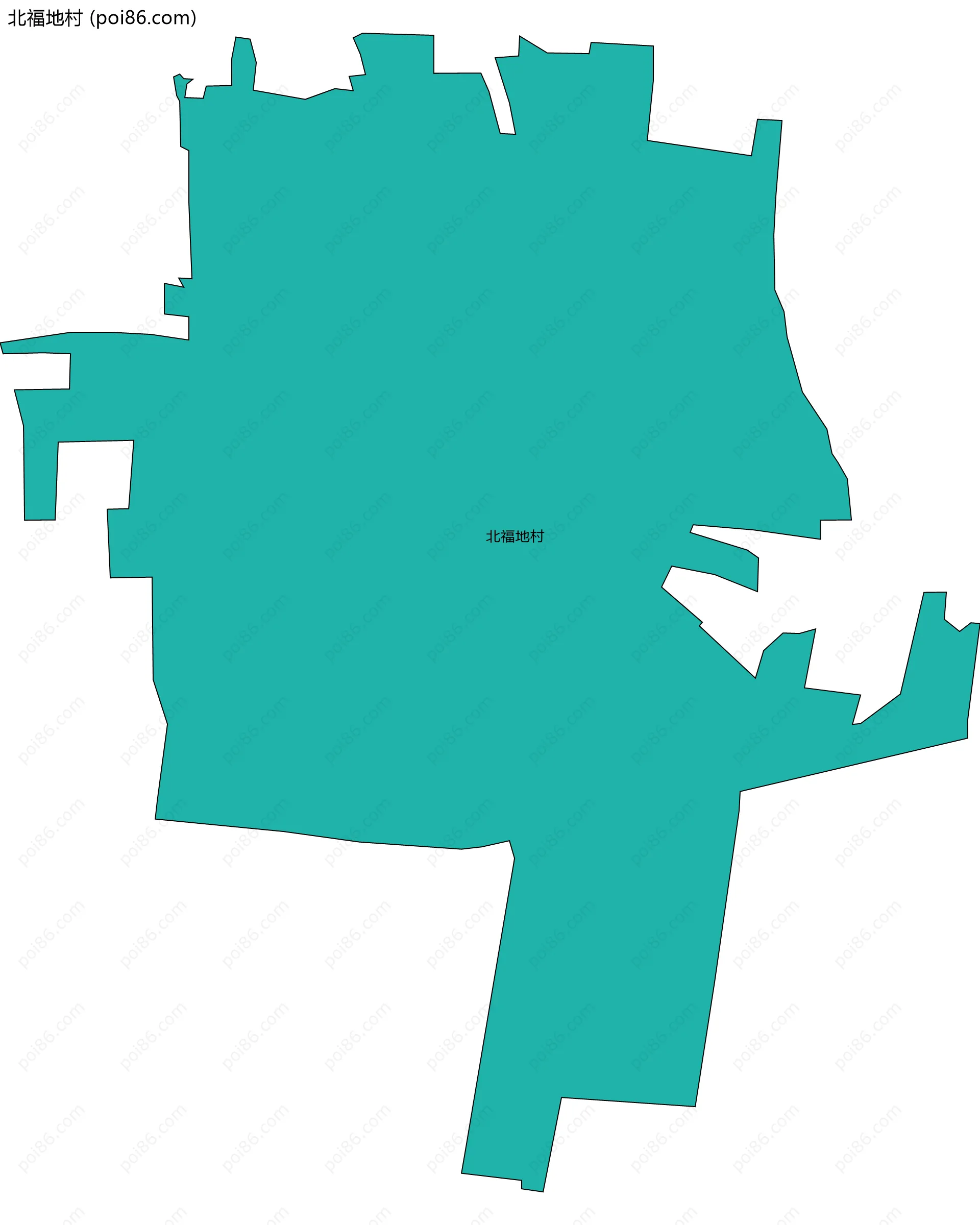北福地村边界地图
