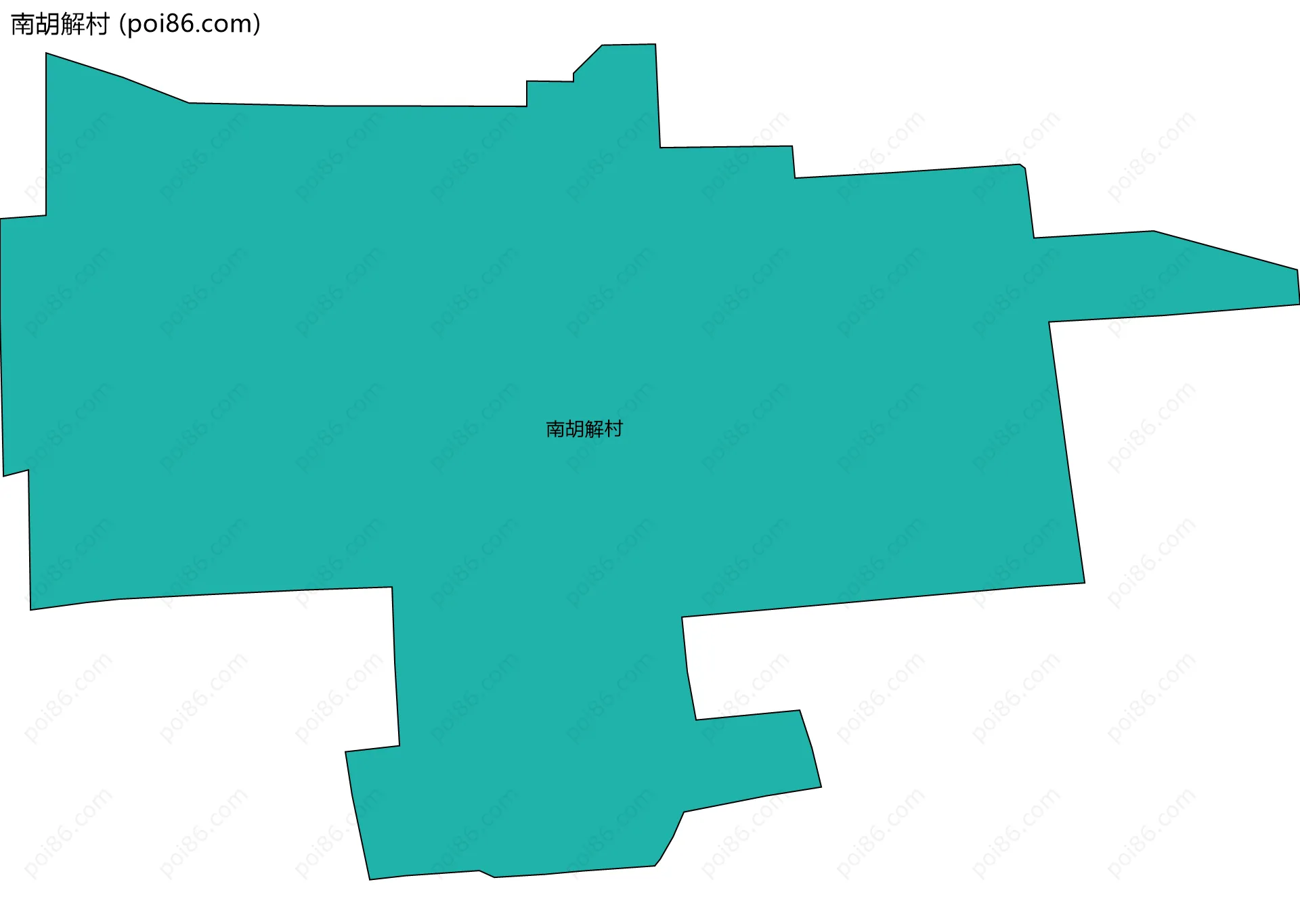 南胡解村边界地图
