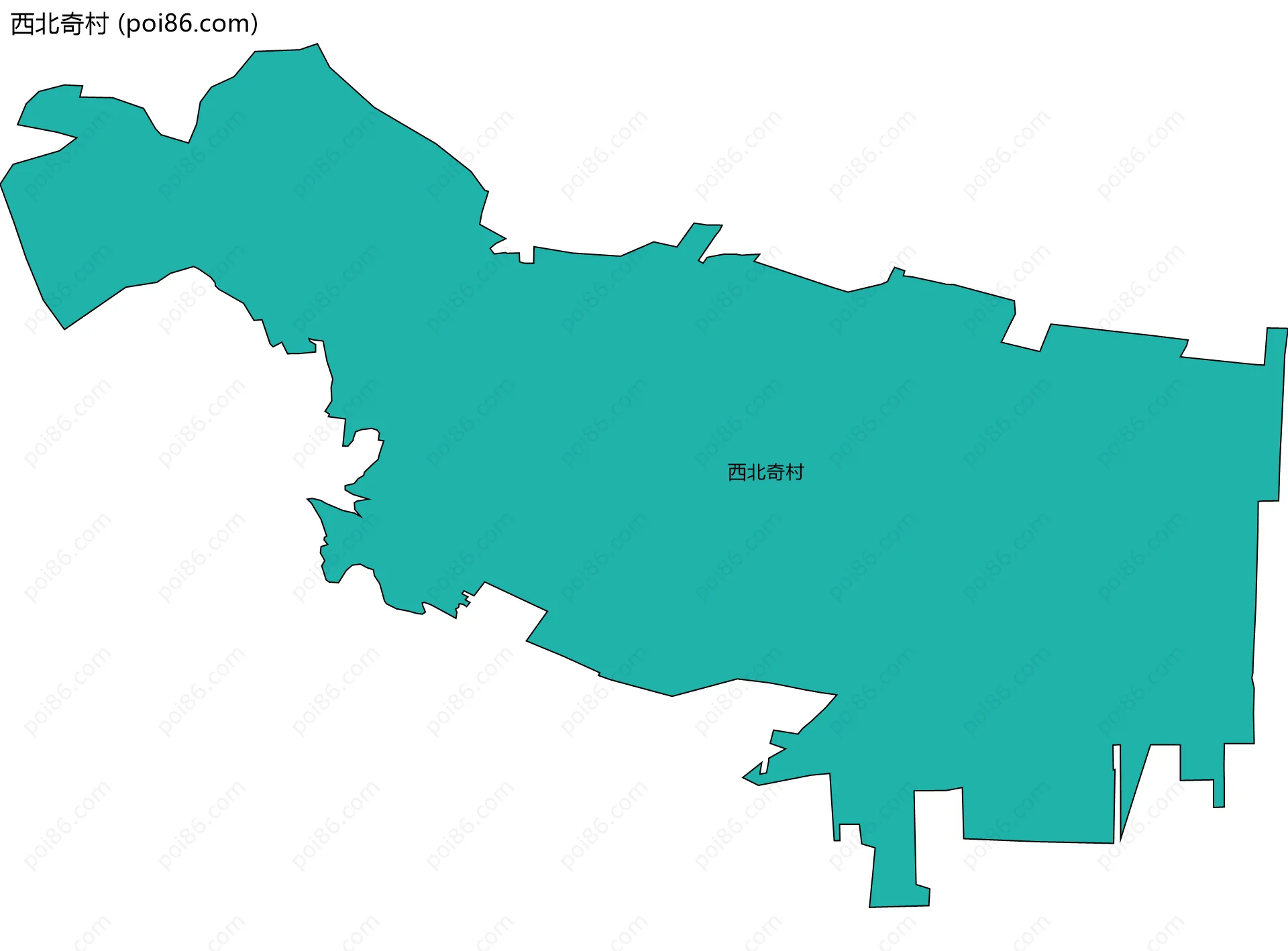 西北奇村边界地图