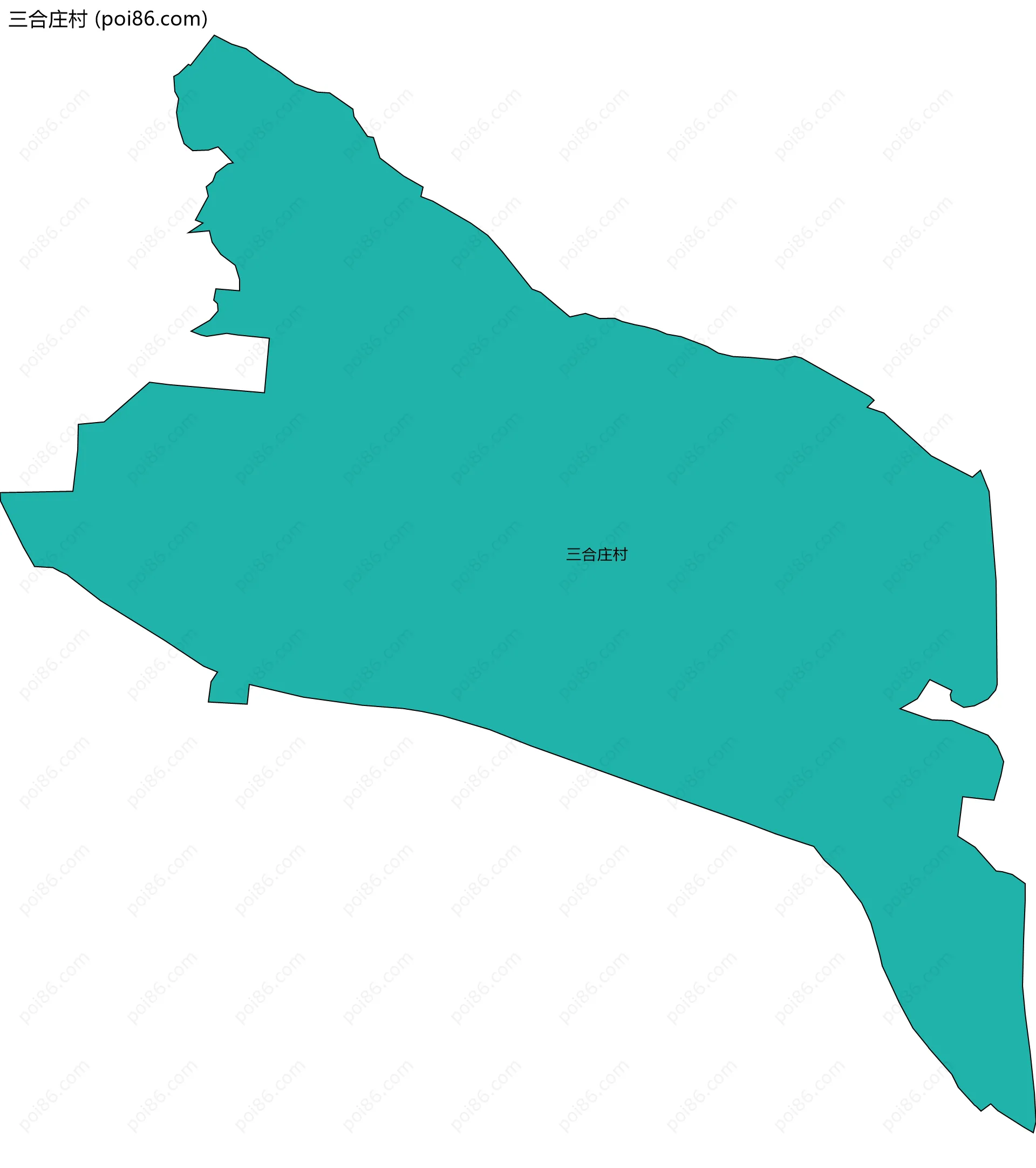 三合庄村边界地图