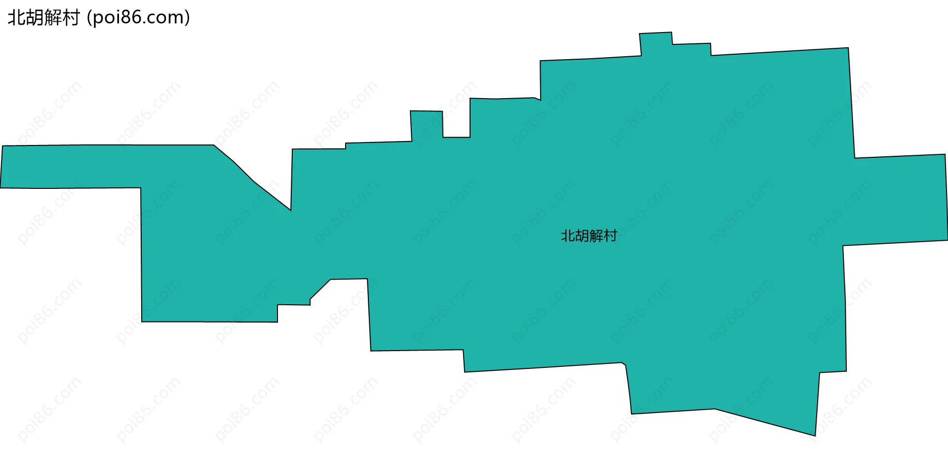 北胡解村边界地图