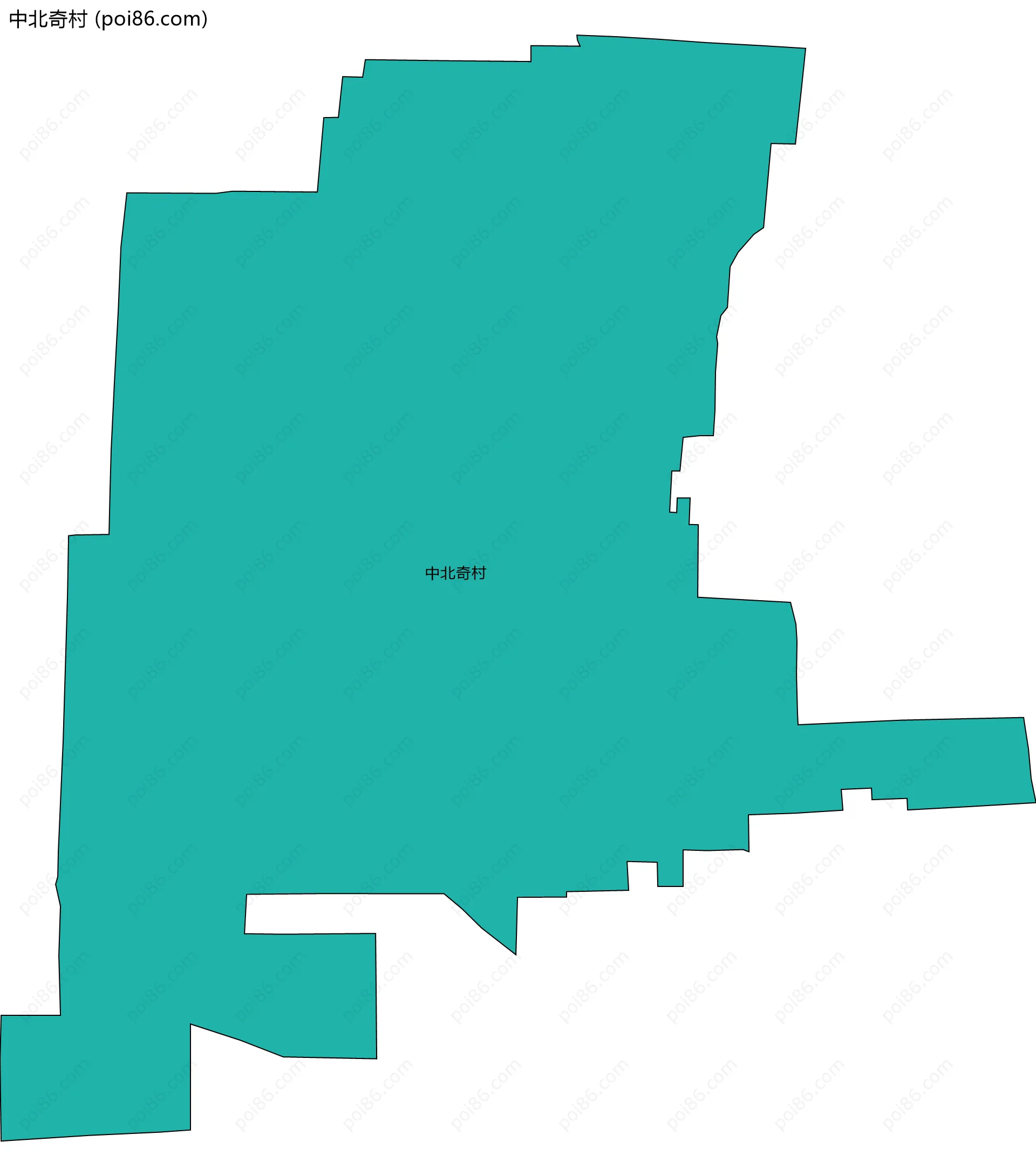 中北奇村边界地图