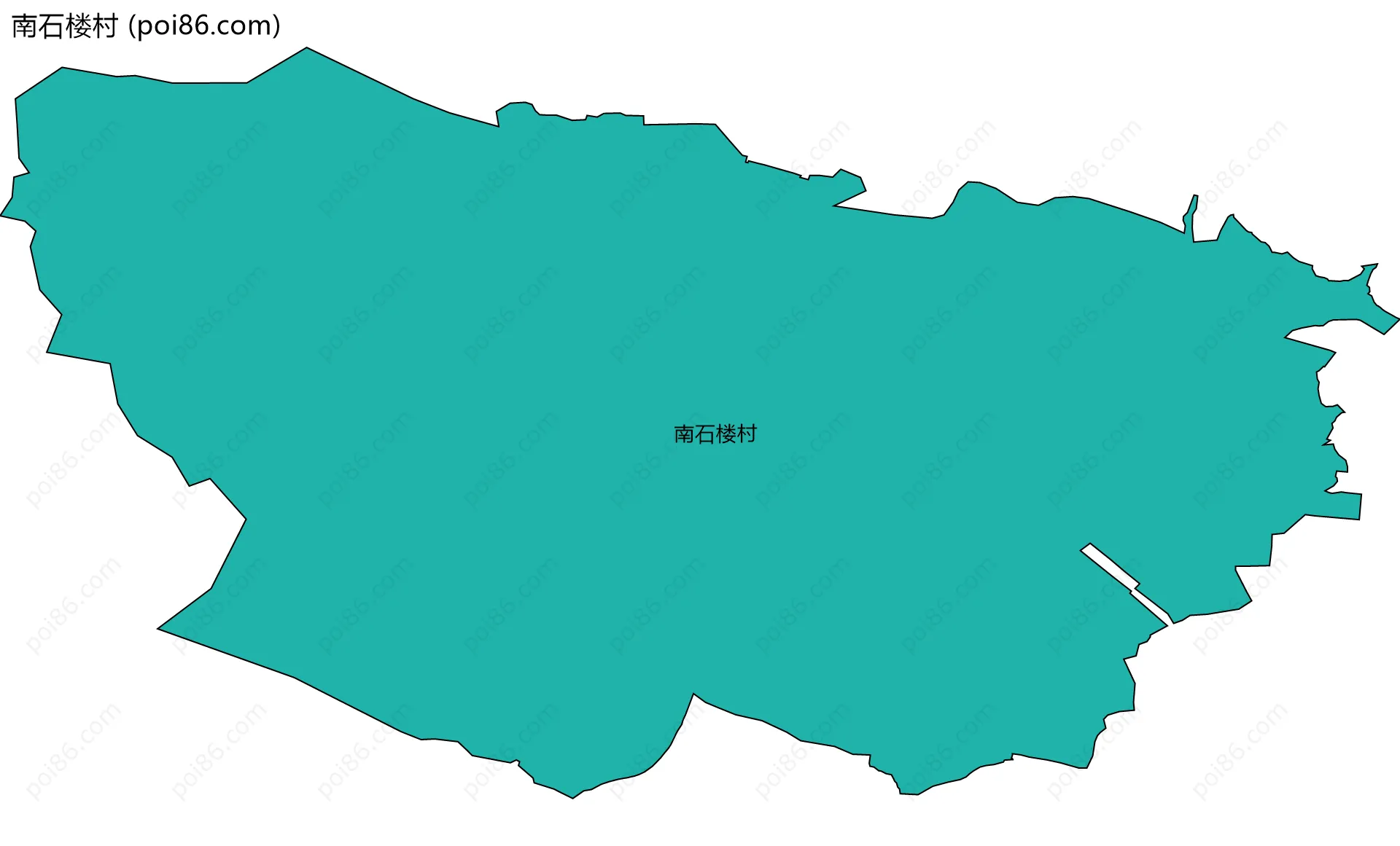 南石楼村边界地图