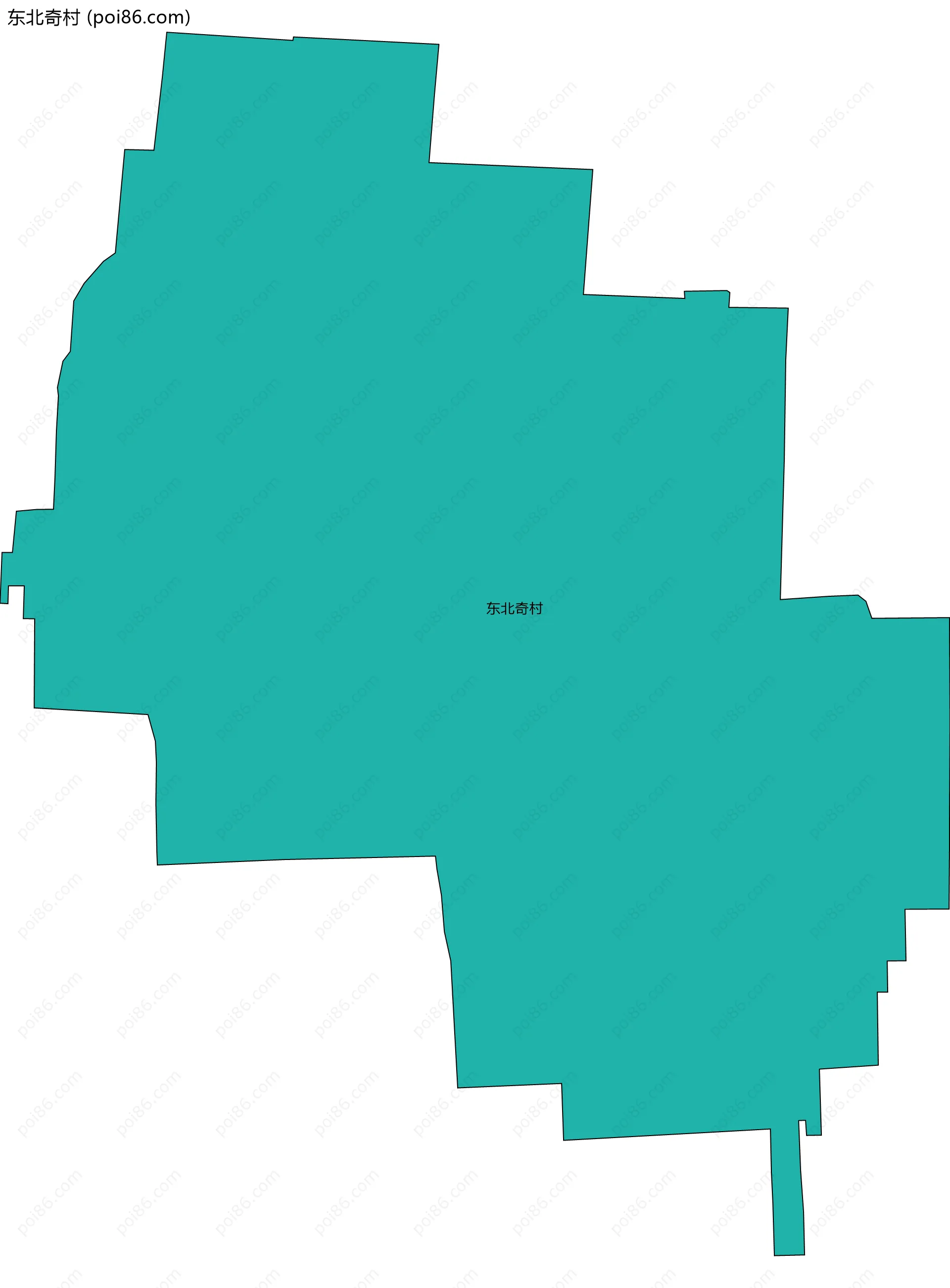 东北奇村边界地图