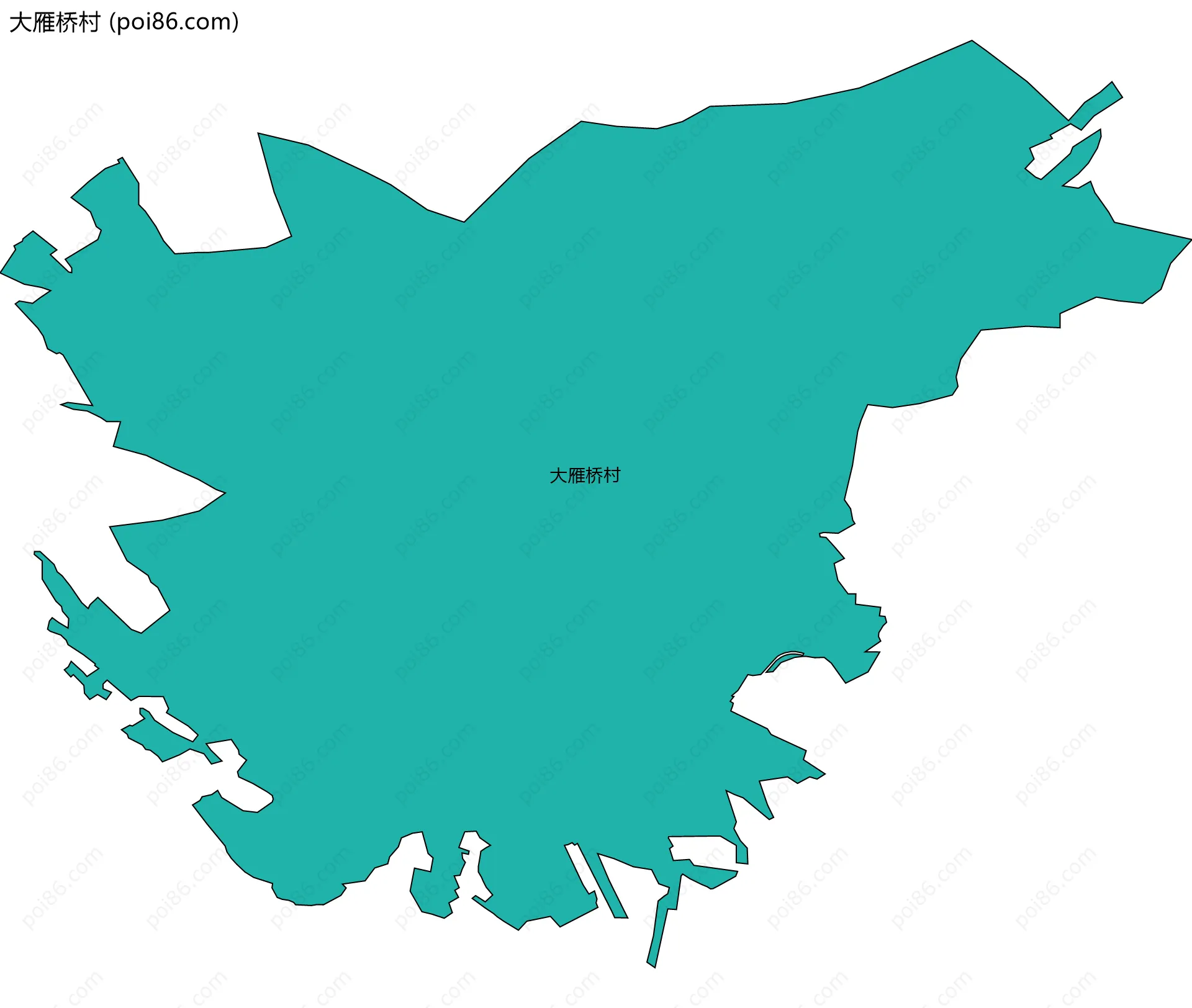 大雁桥村边界地图