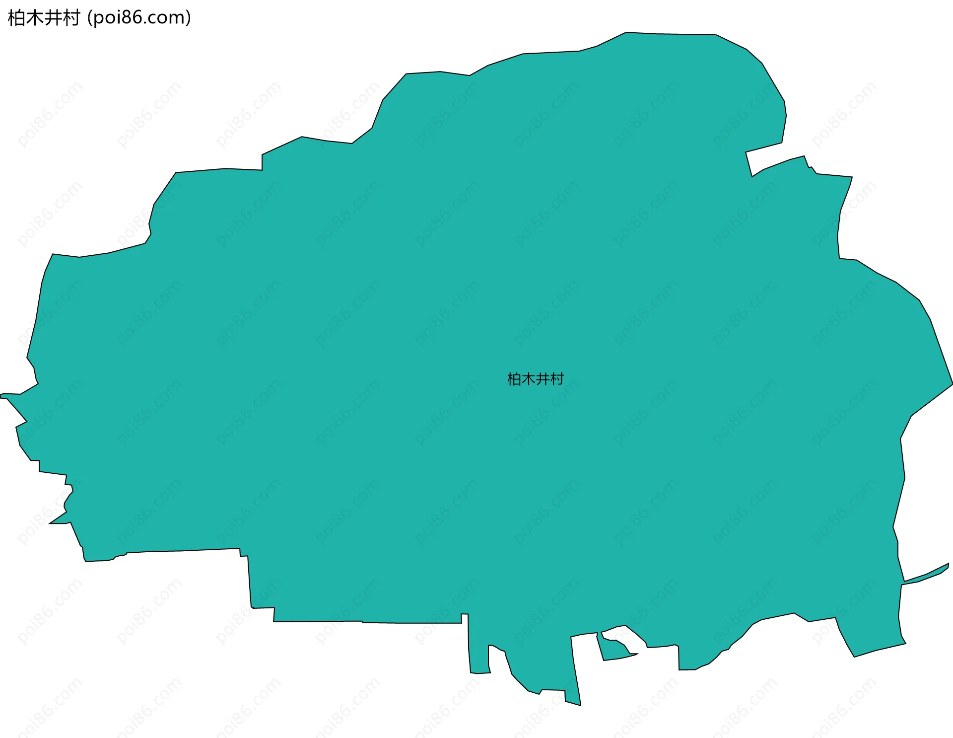 柏木井村边界地图