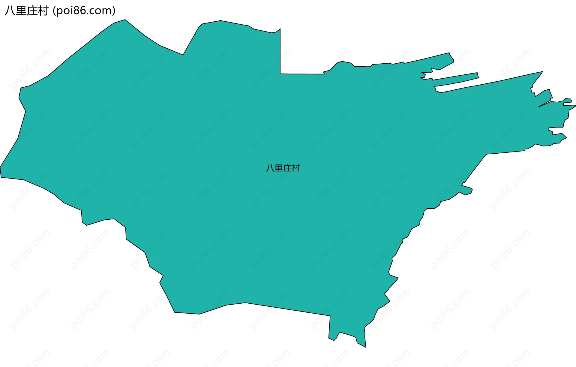 八里庄村边界地图