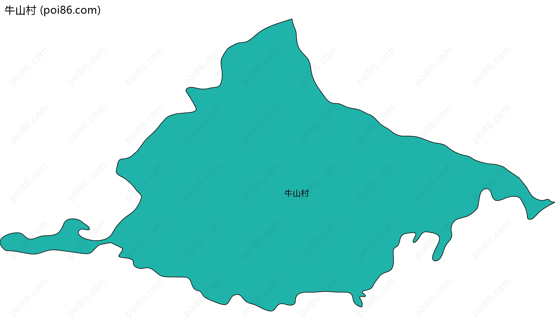 牛山村边界地图