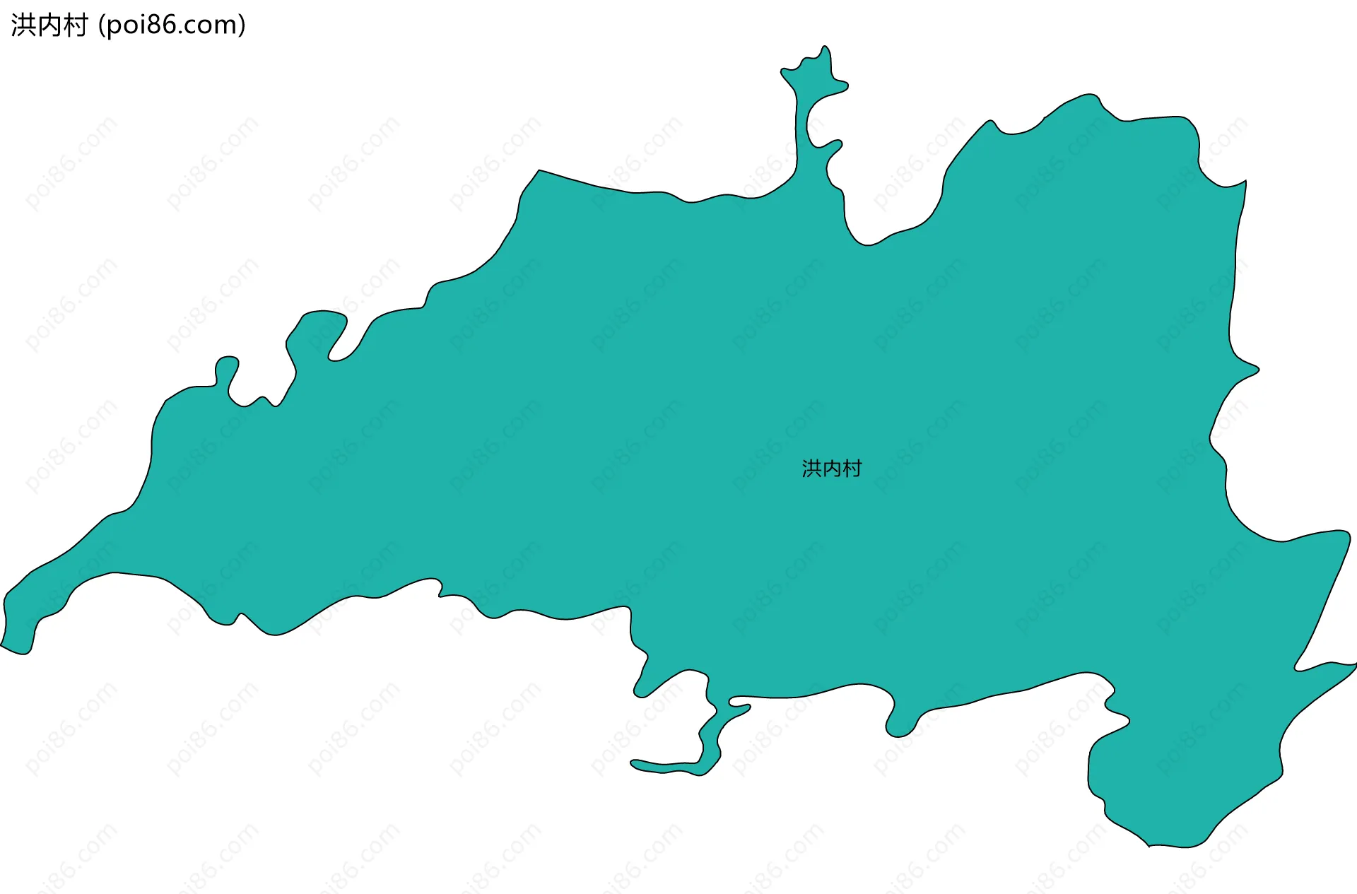 洪内村边界地图