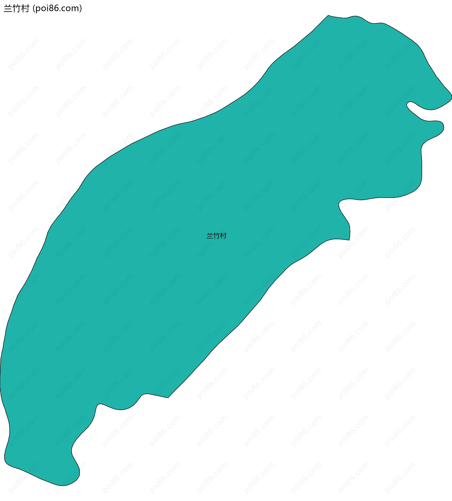 兰竹村边界地图