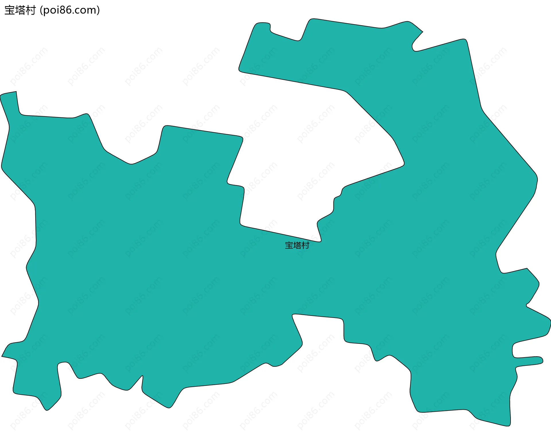 宝塔村边界地图