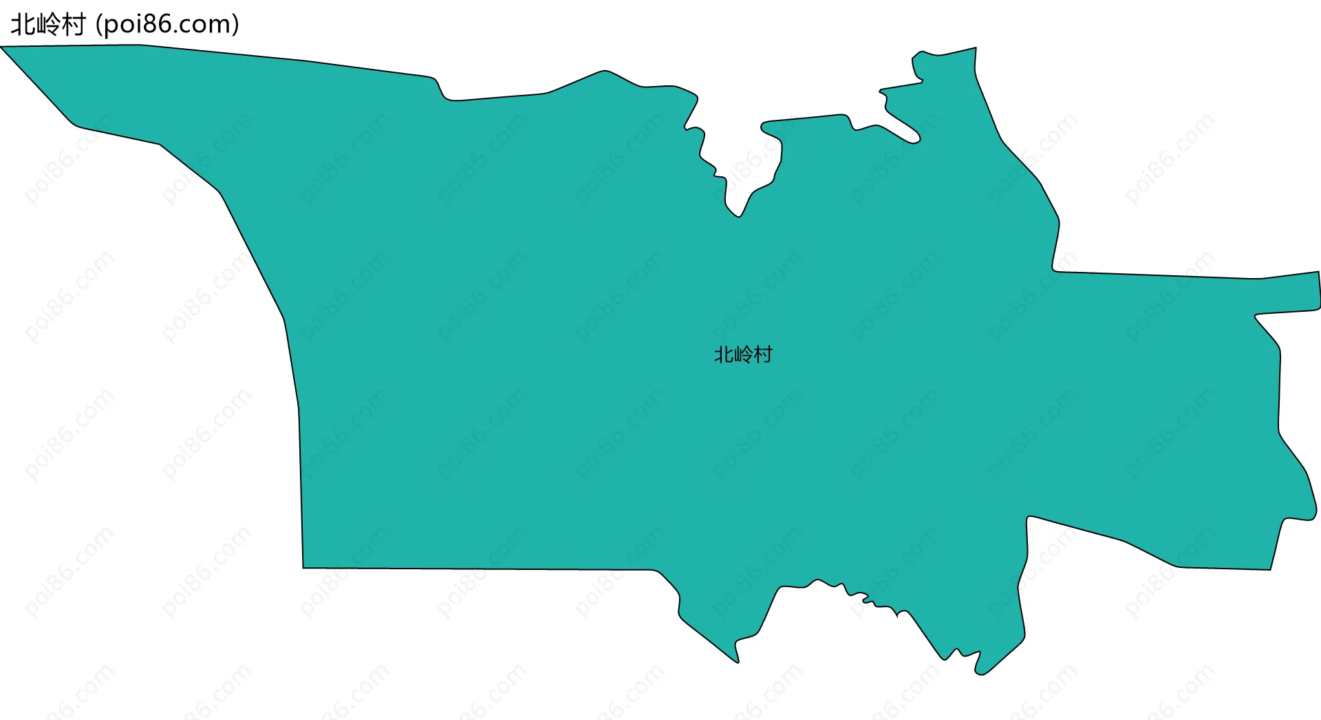 北岭村边界地图