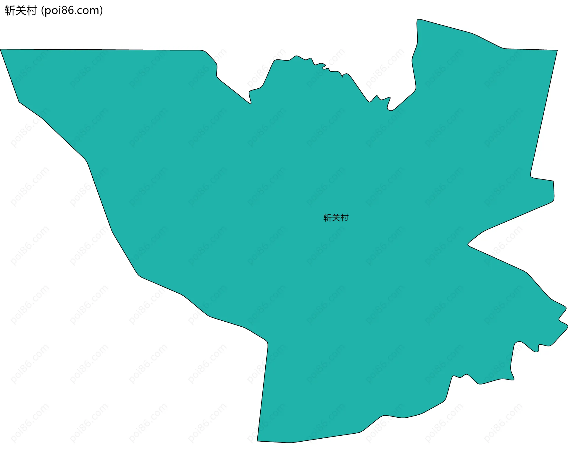 斩关村边界地图