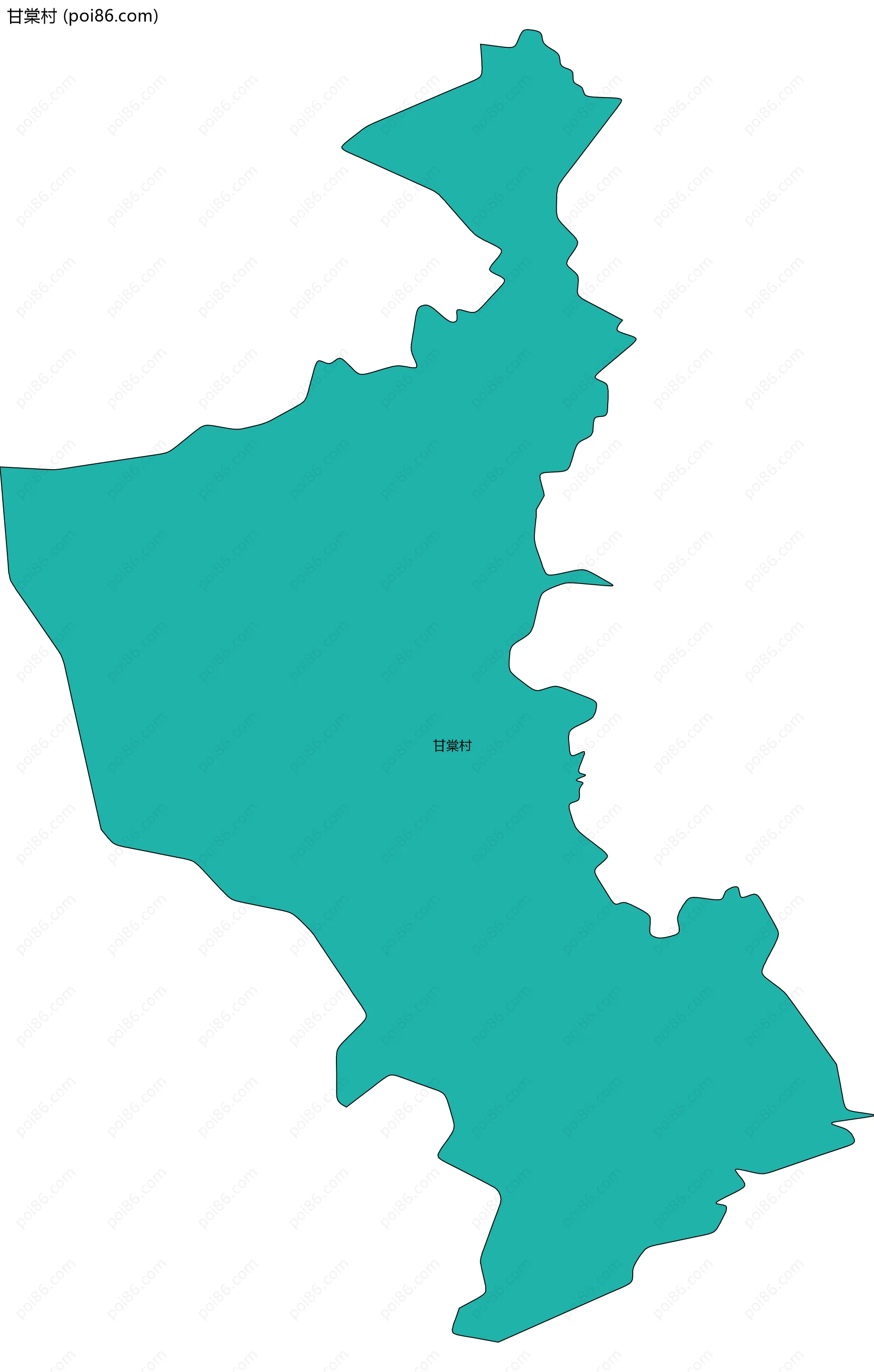 甘棠村边界地图