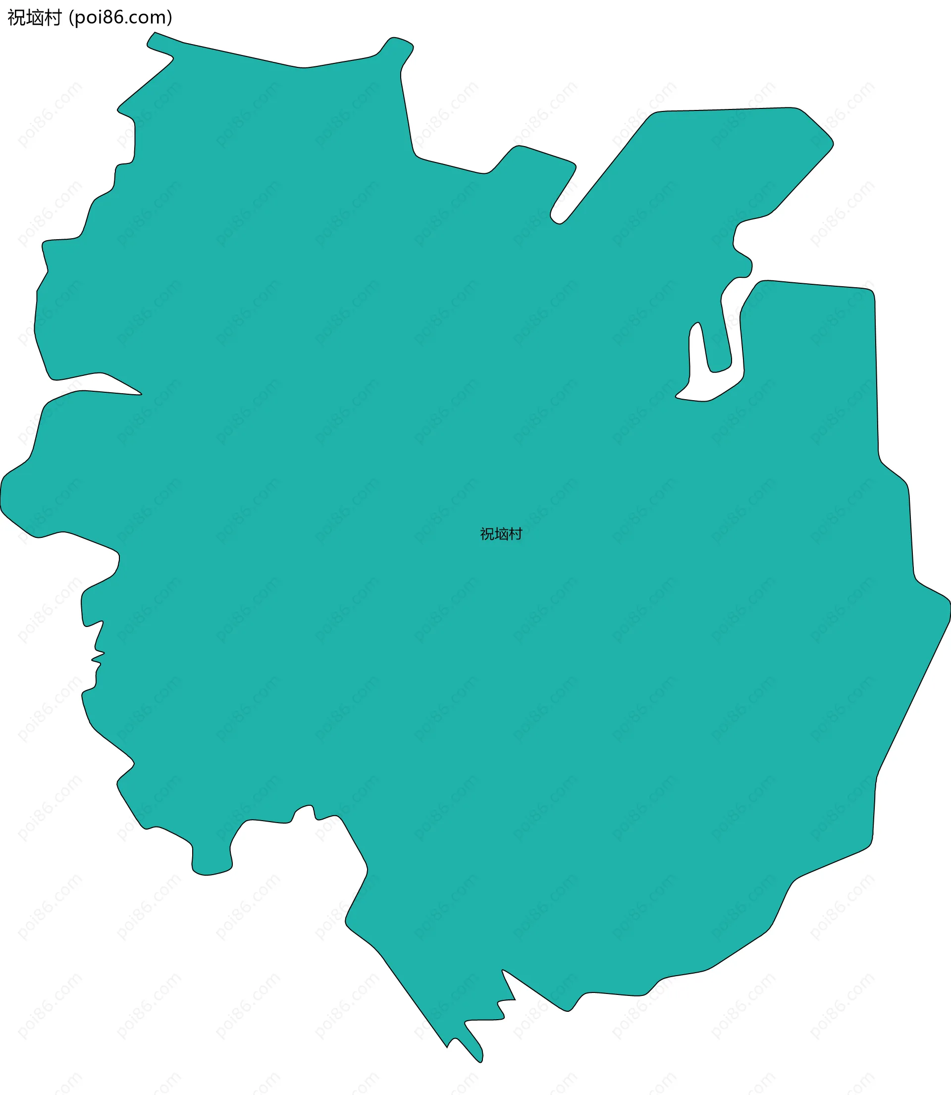 祝垴村边界地图