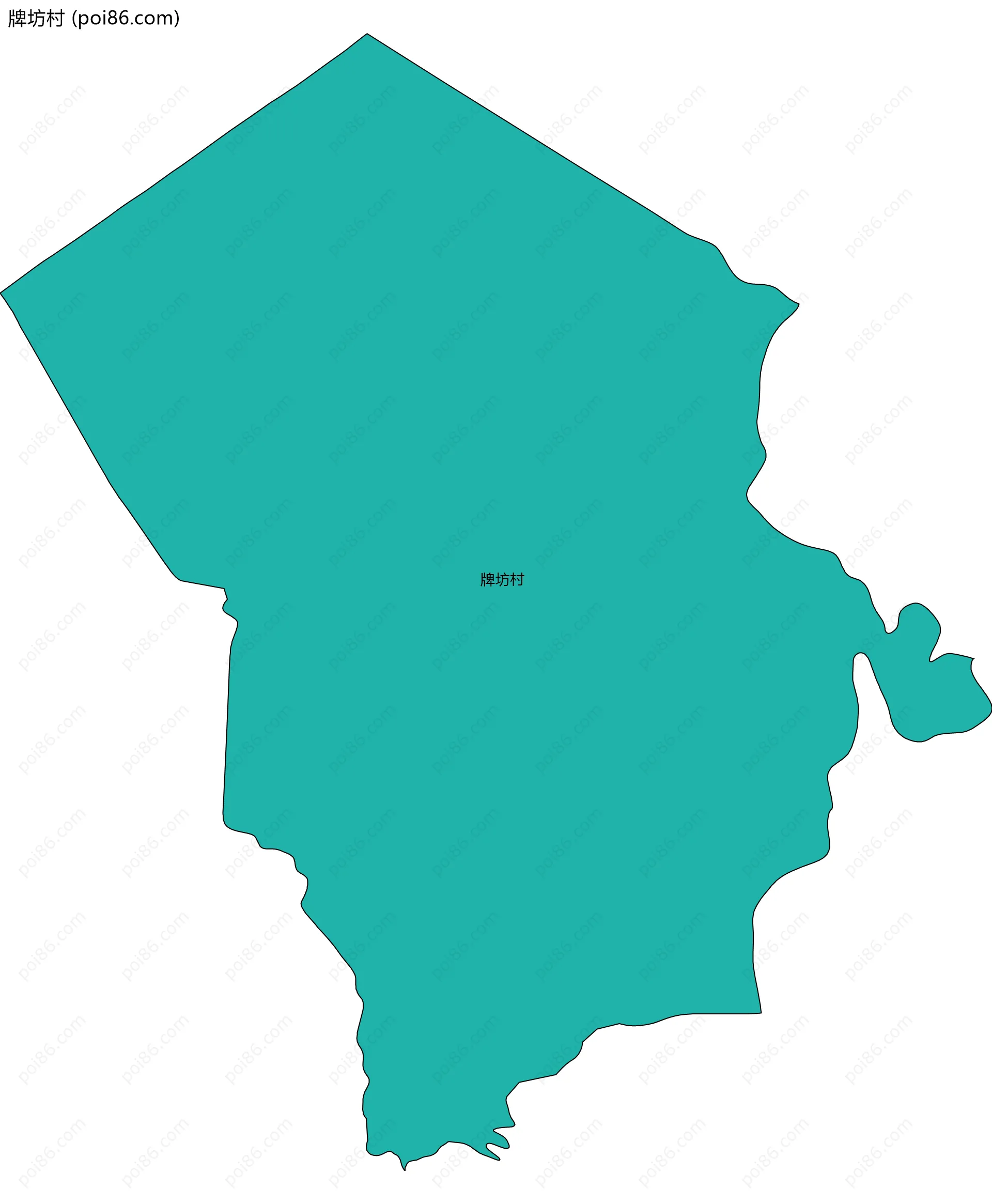 牌坊村边界地图