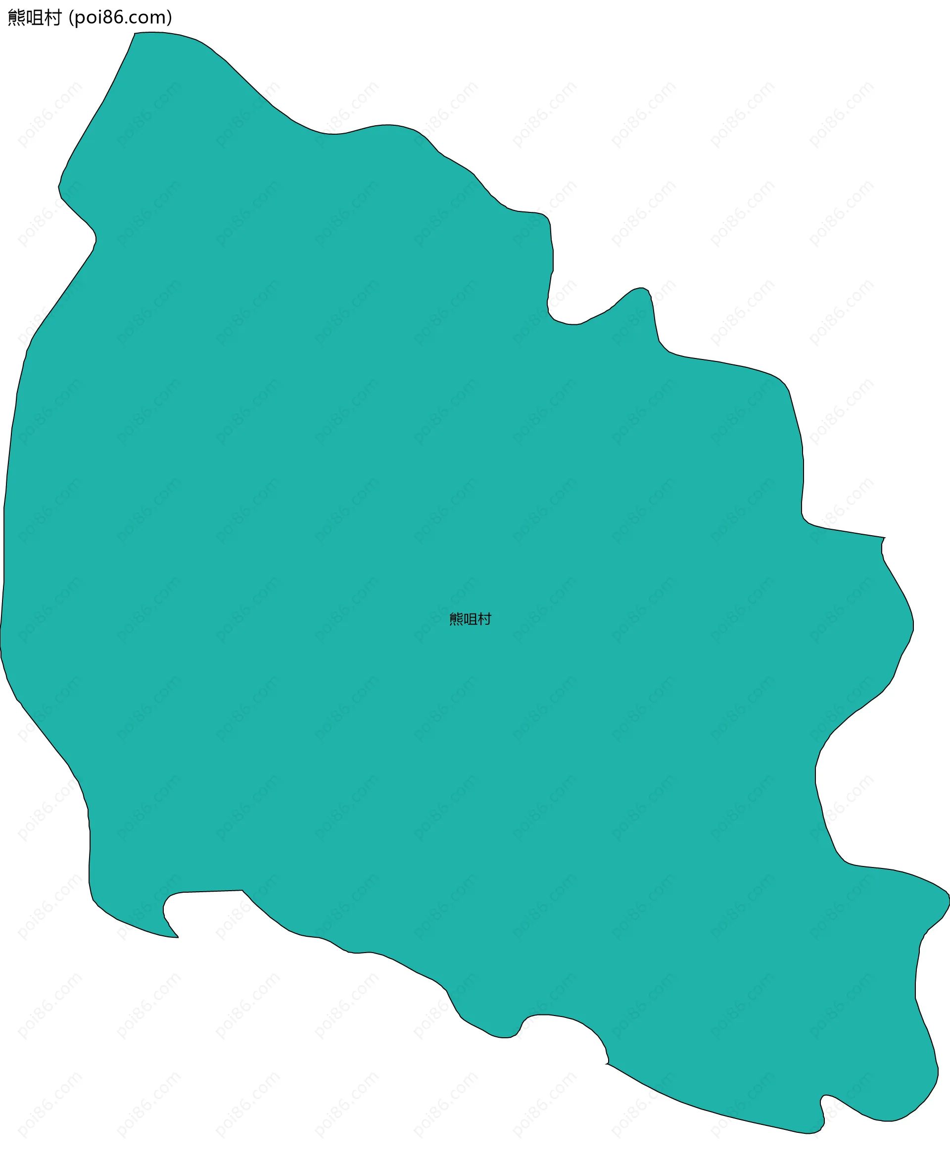 熊咀村边界地图
