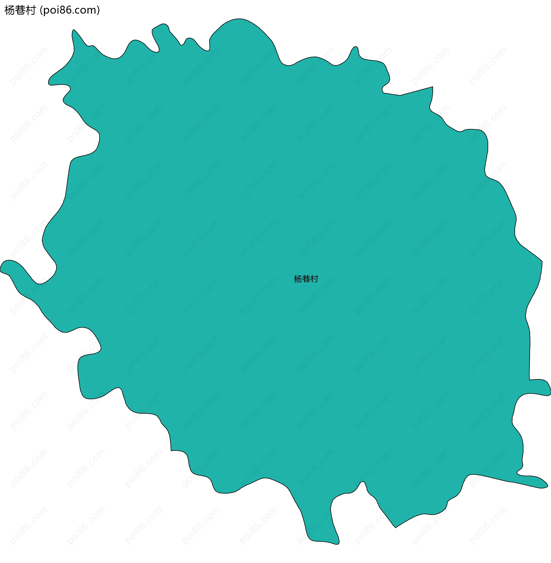 杨巷村边界地图