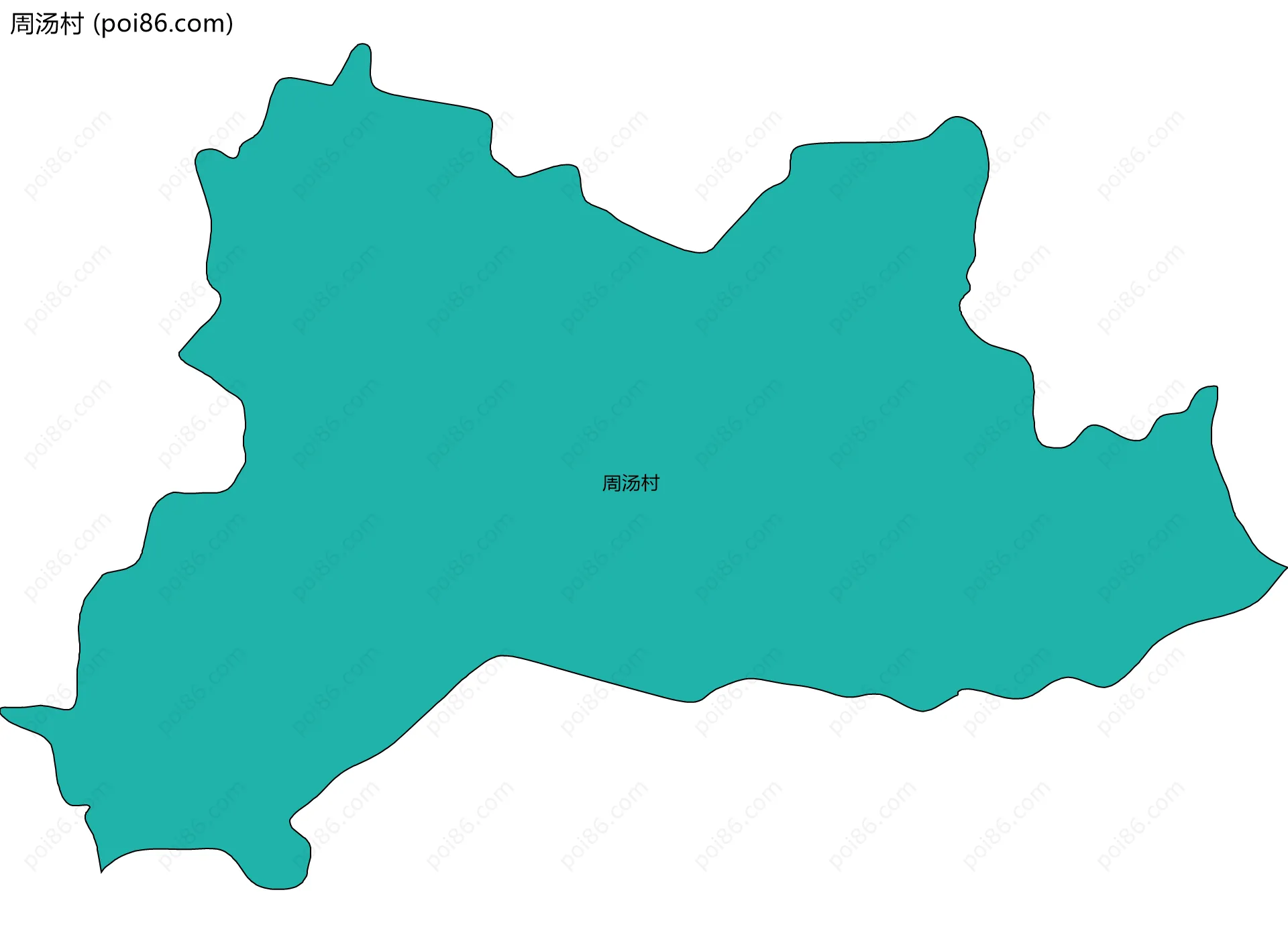 周汤村边界地图