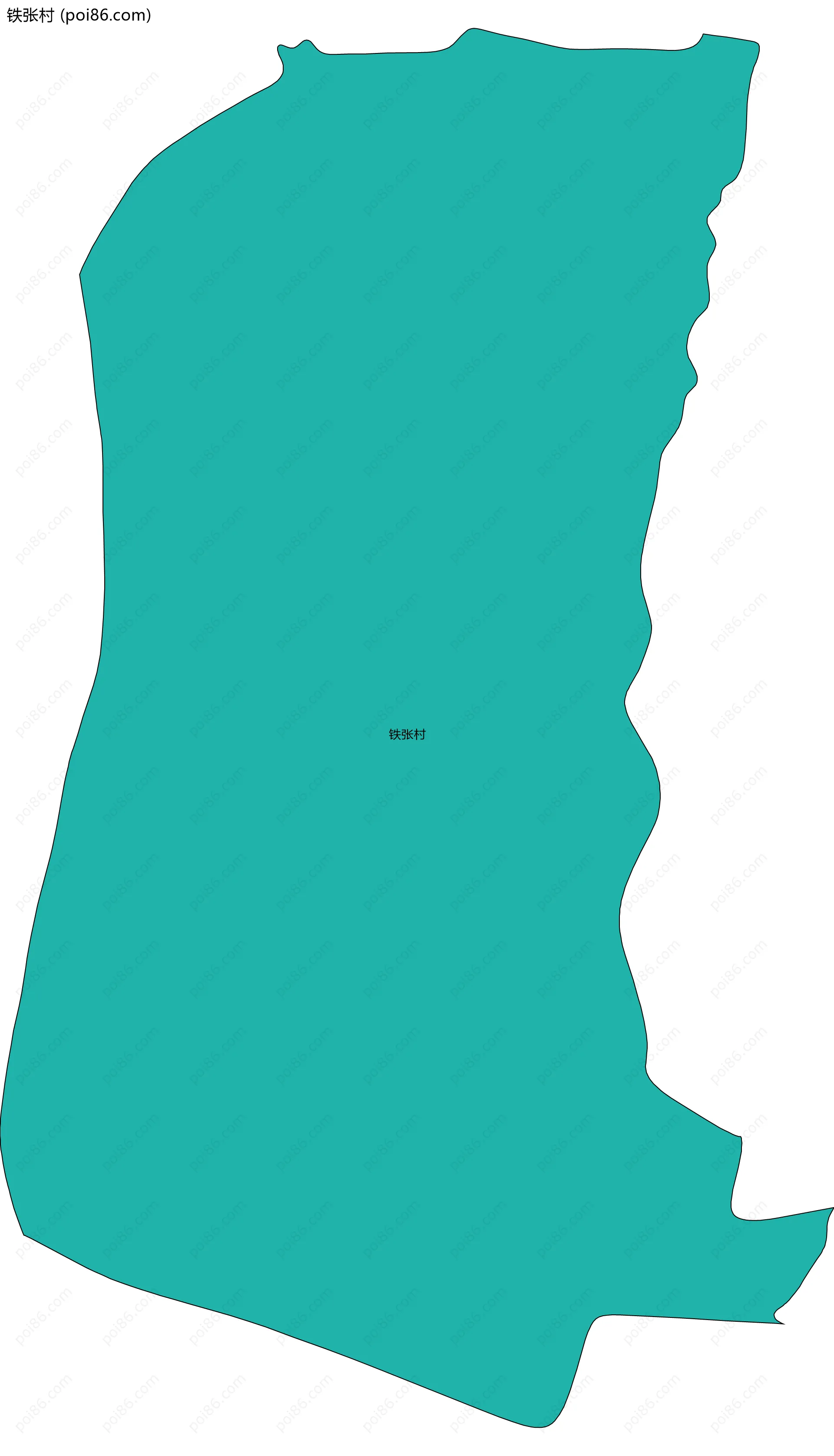 铁张村边界地图