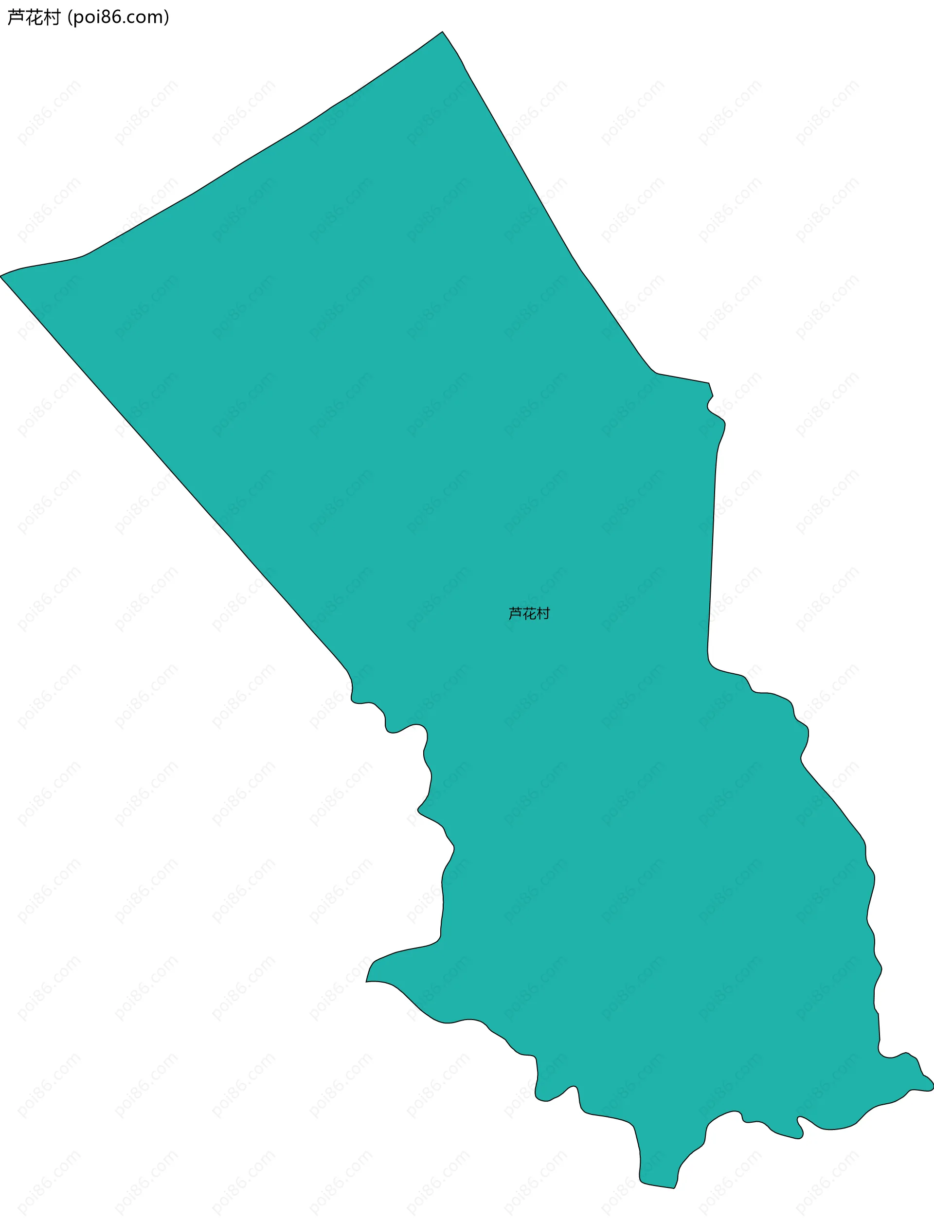 芦花村边界地图