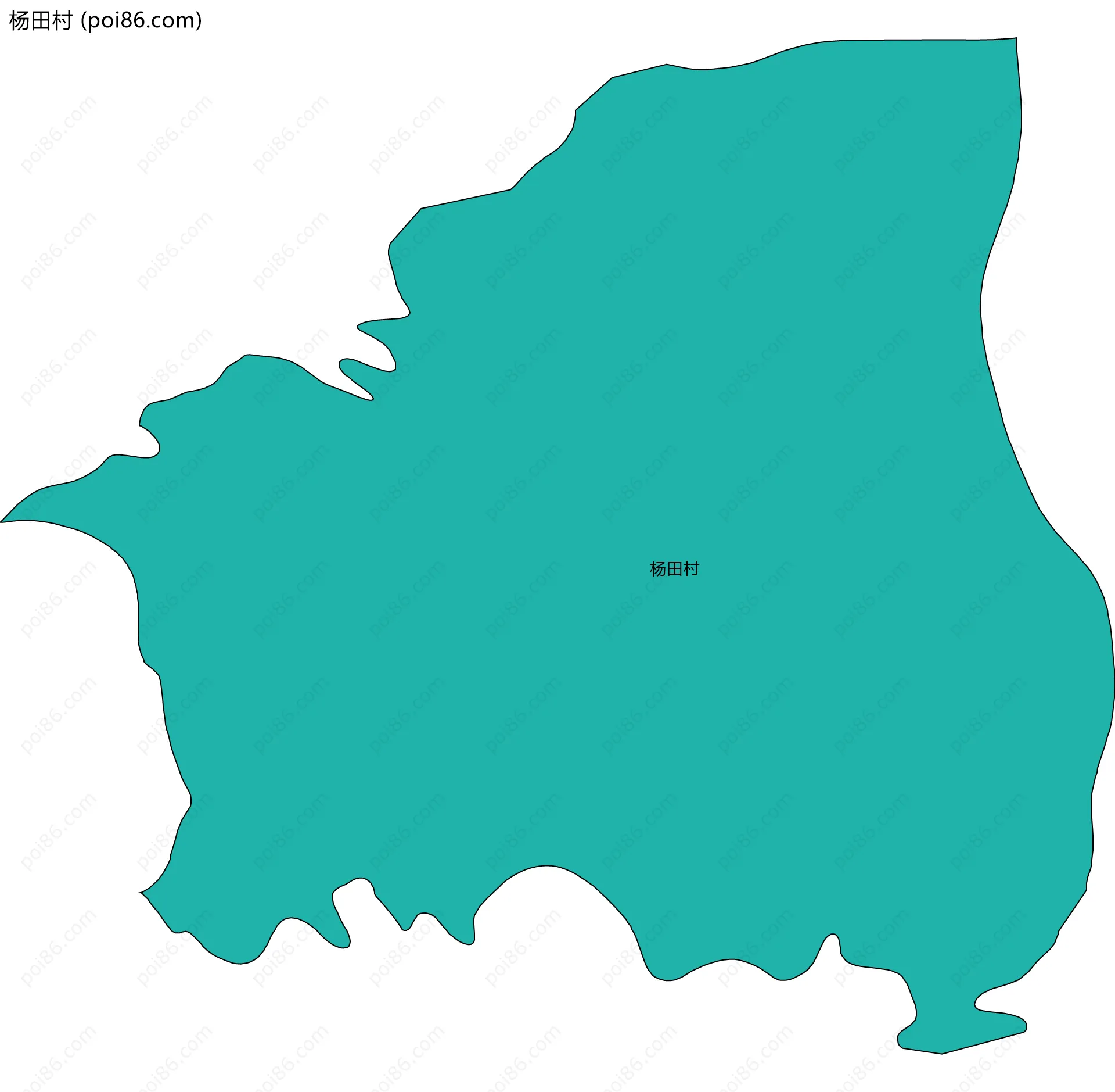 杨田村边界地图