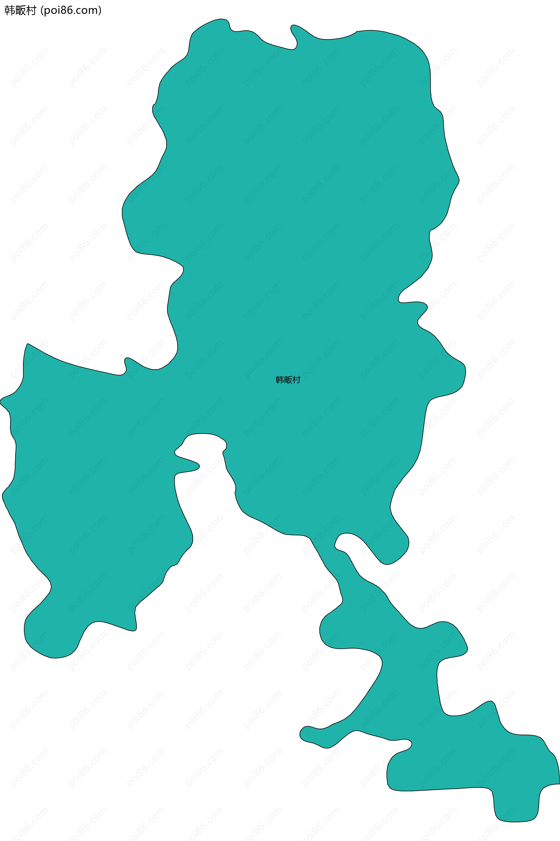 韩畈村边界地图