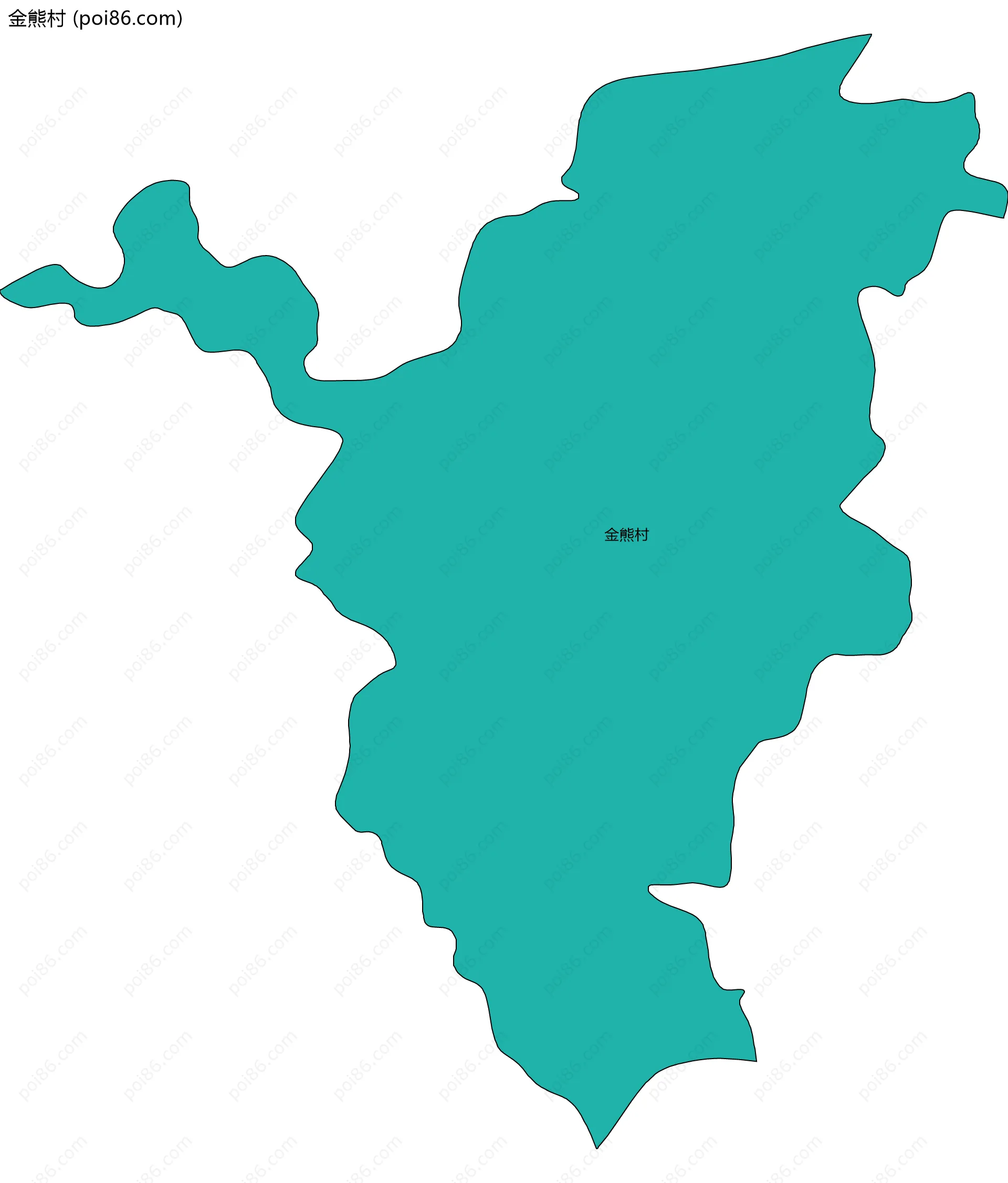 金熊村边界地图