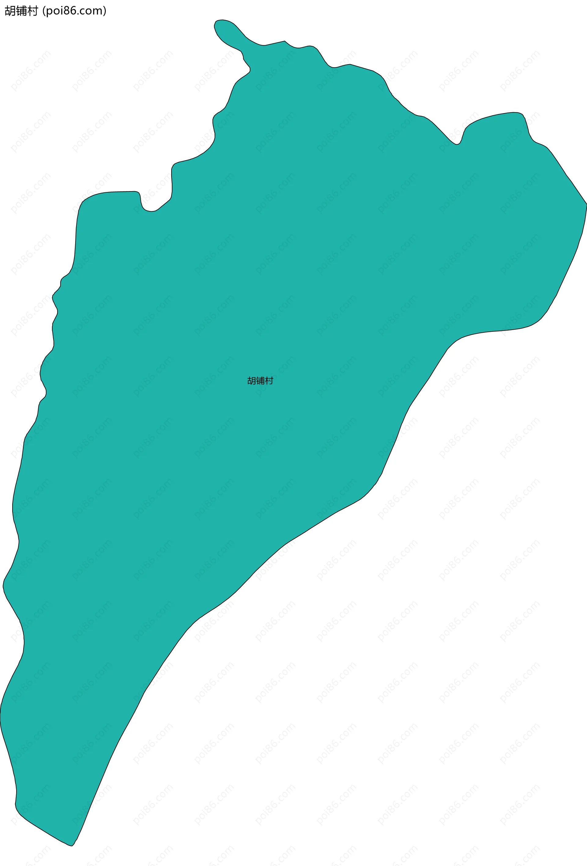 胡铺村边界地图