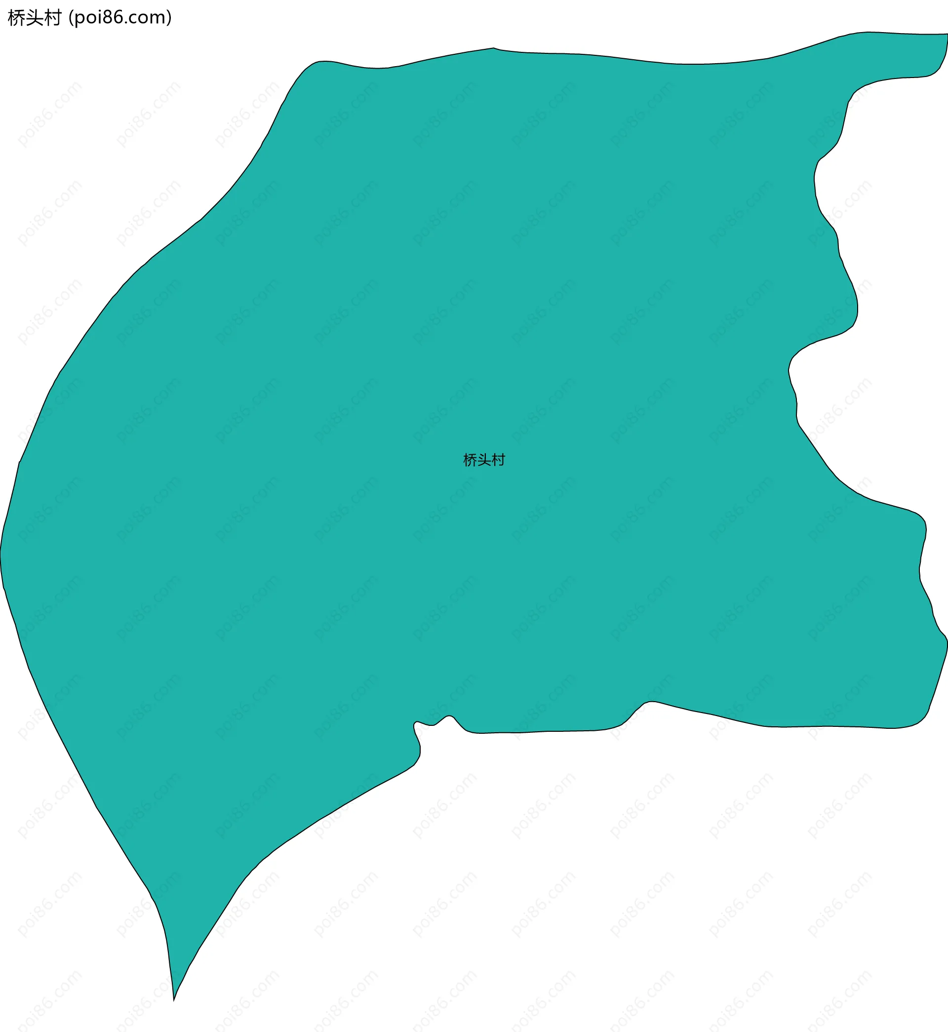 桥头村边界地图