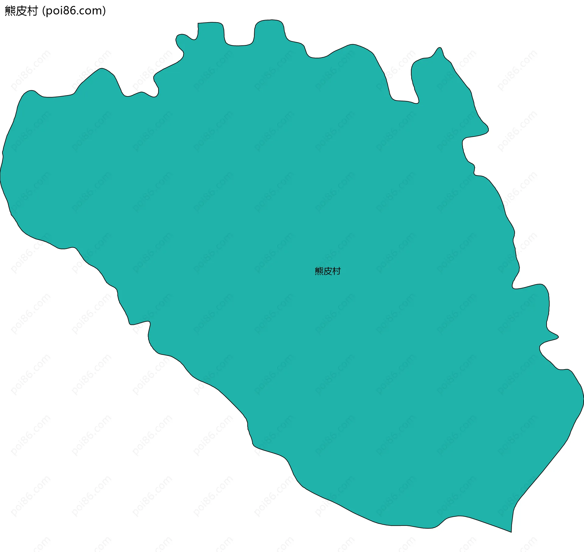 熊皮村边界地图