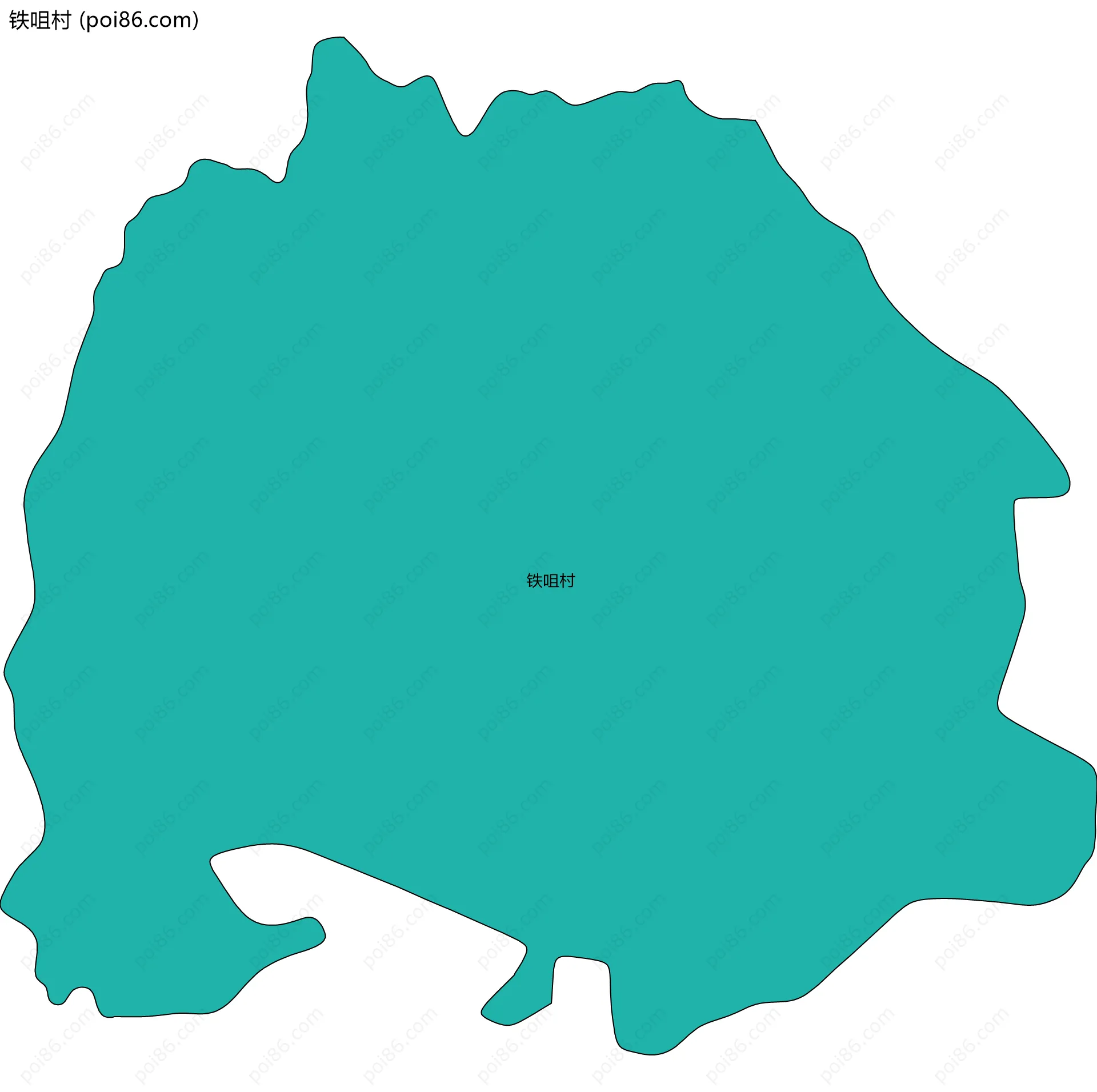 铁咀村边界地图