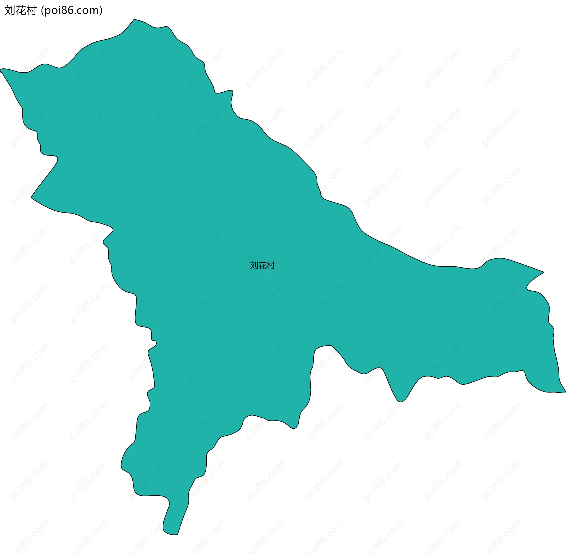 刘花村边界地图