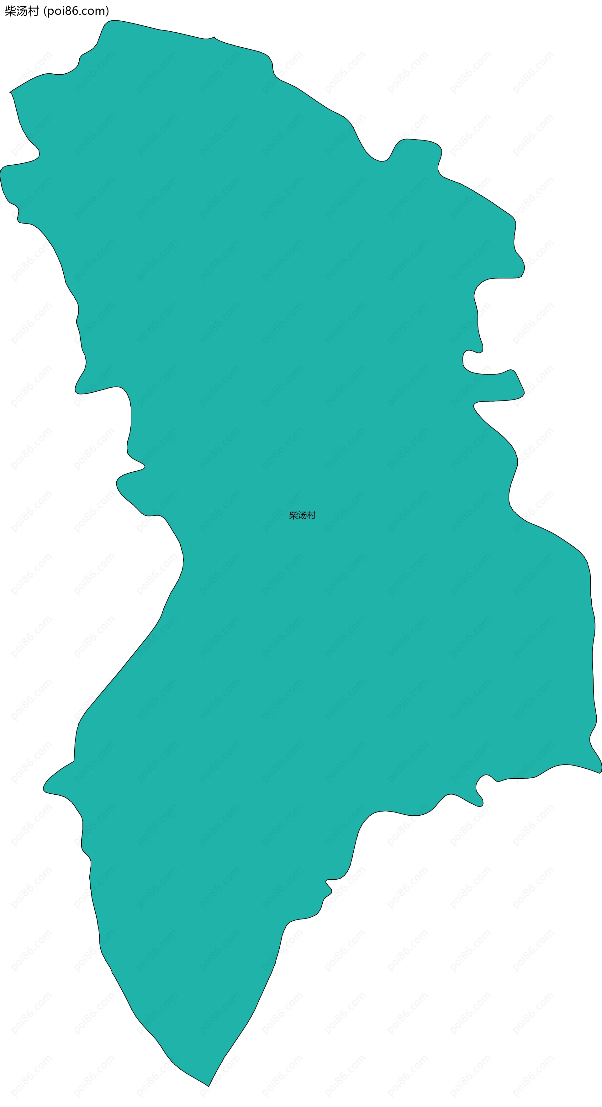 柴汤村边界地图