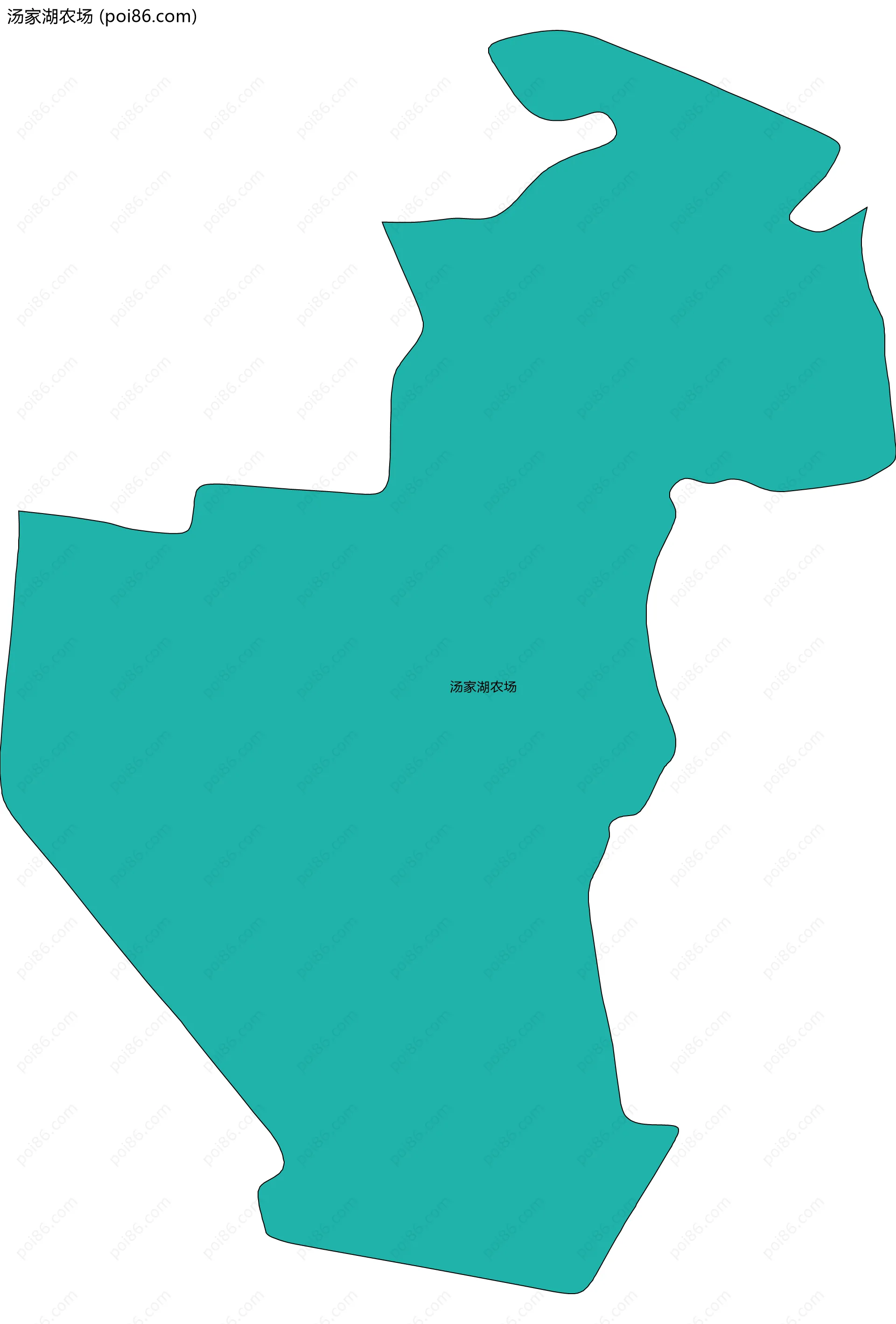 汤家湖农场边界地图