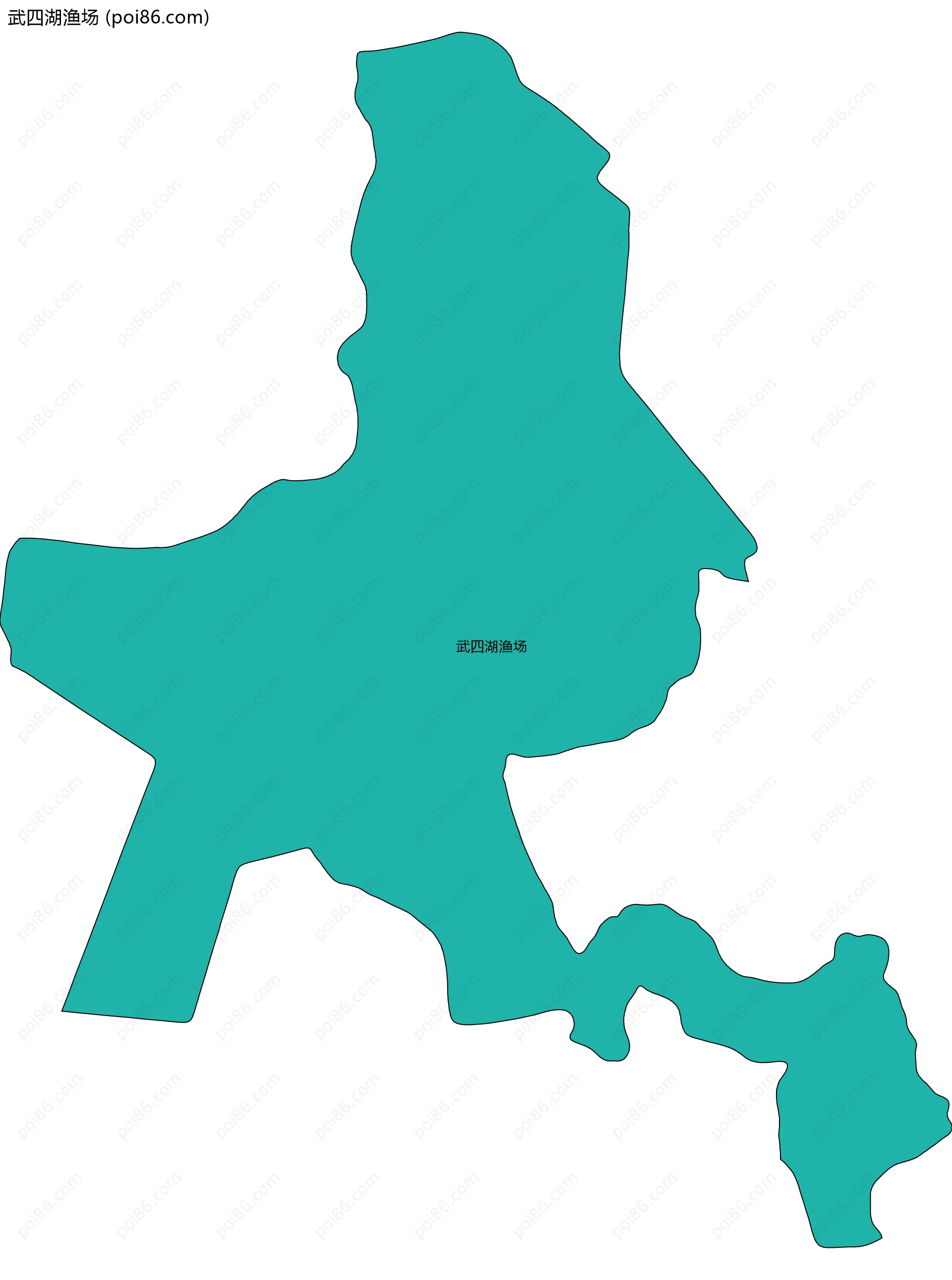 武四湖渔场边界地图