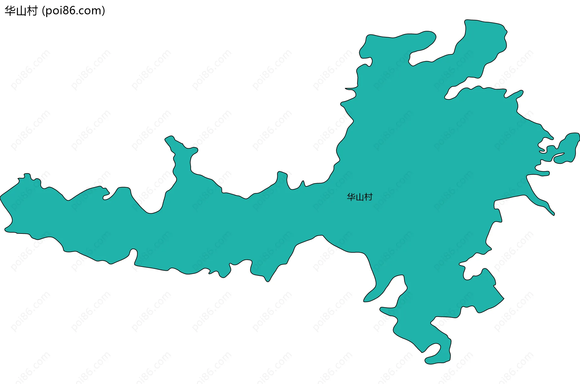 华山村边界地图