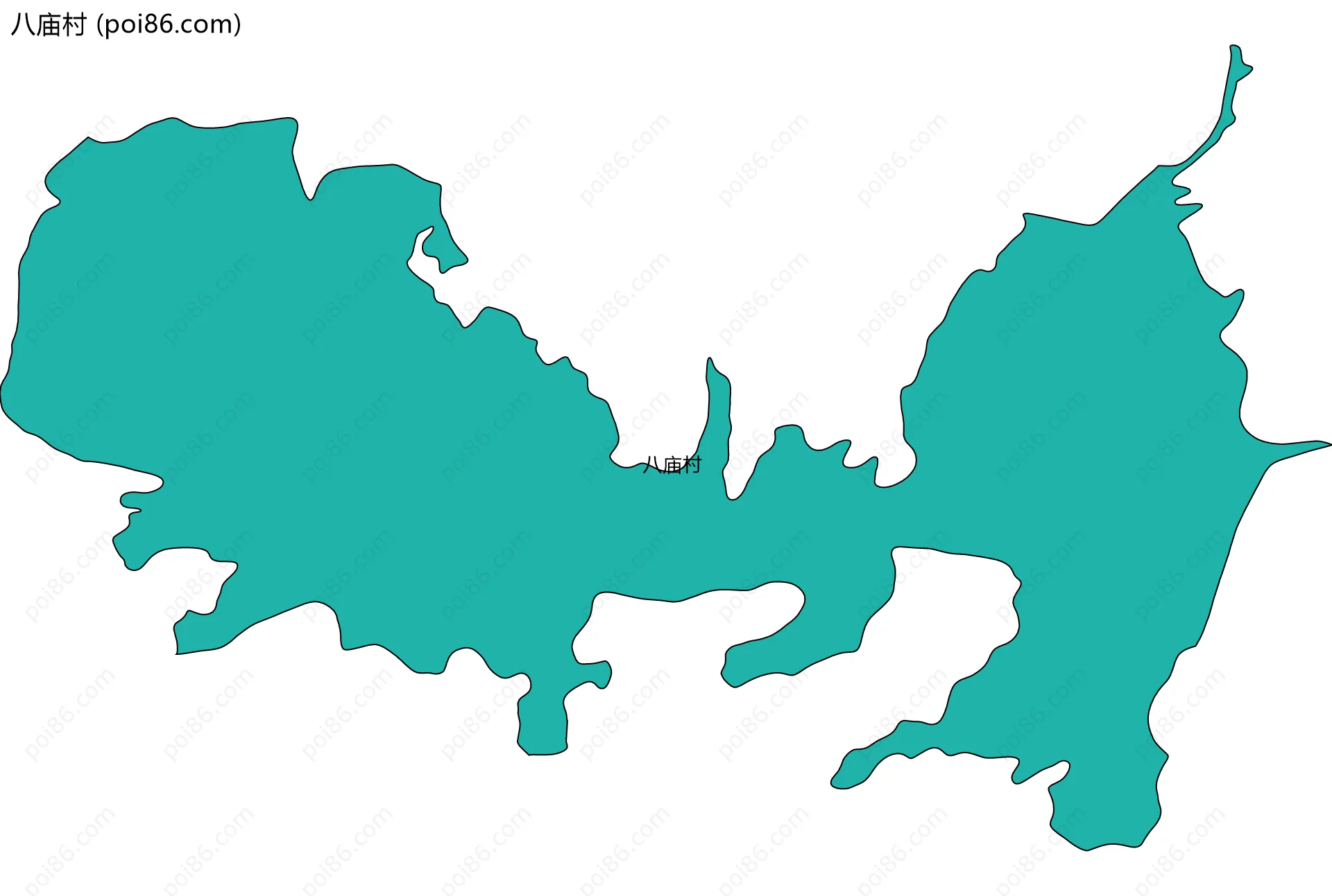 八庙村边界地图