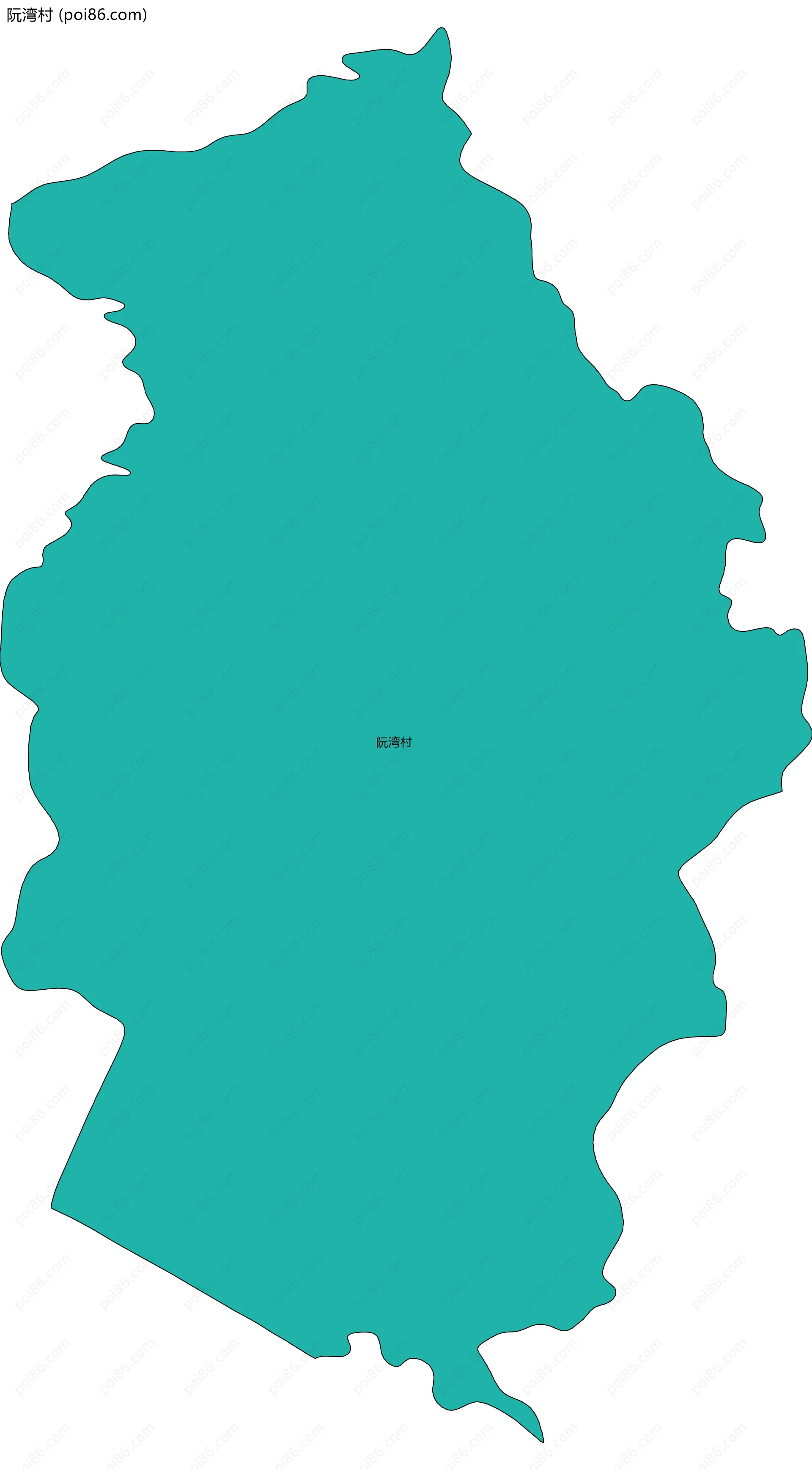 阮湾村边界地图
