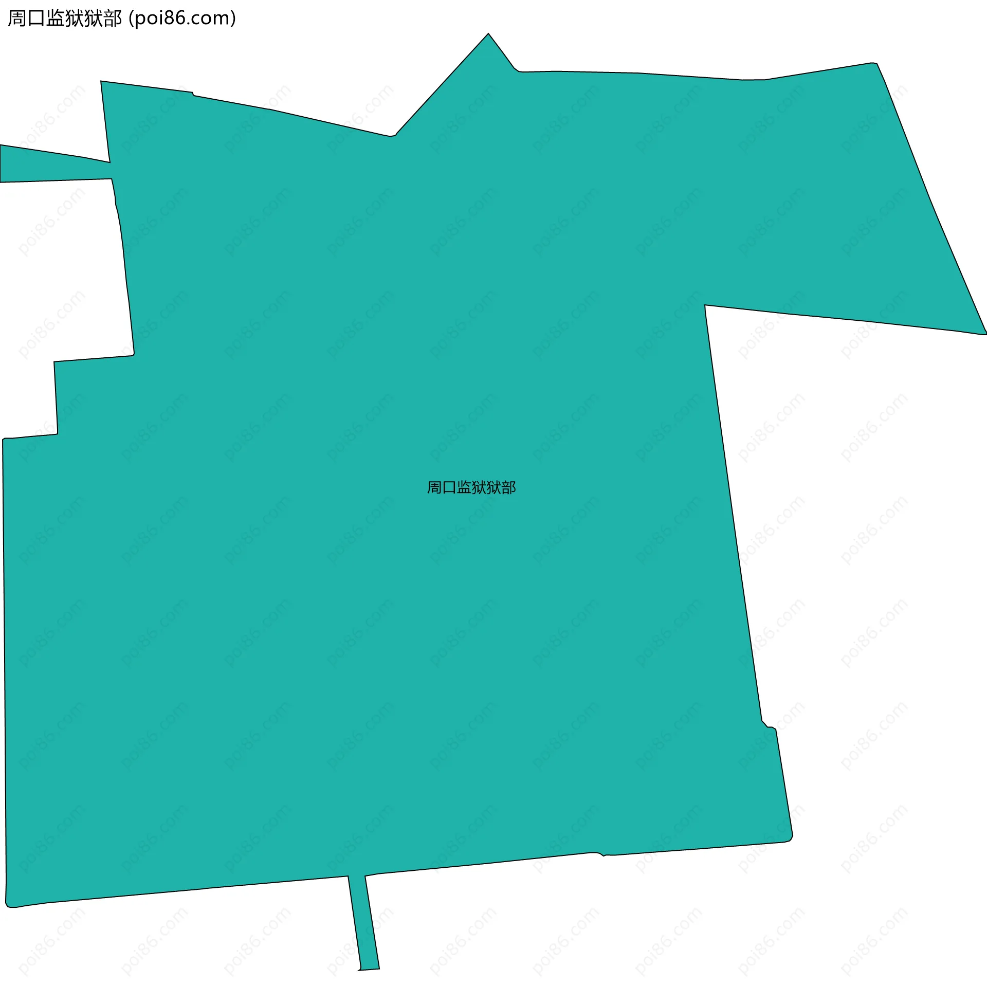 周口监狱狱部边界地图