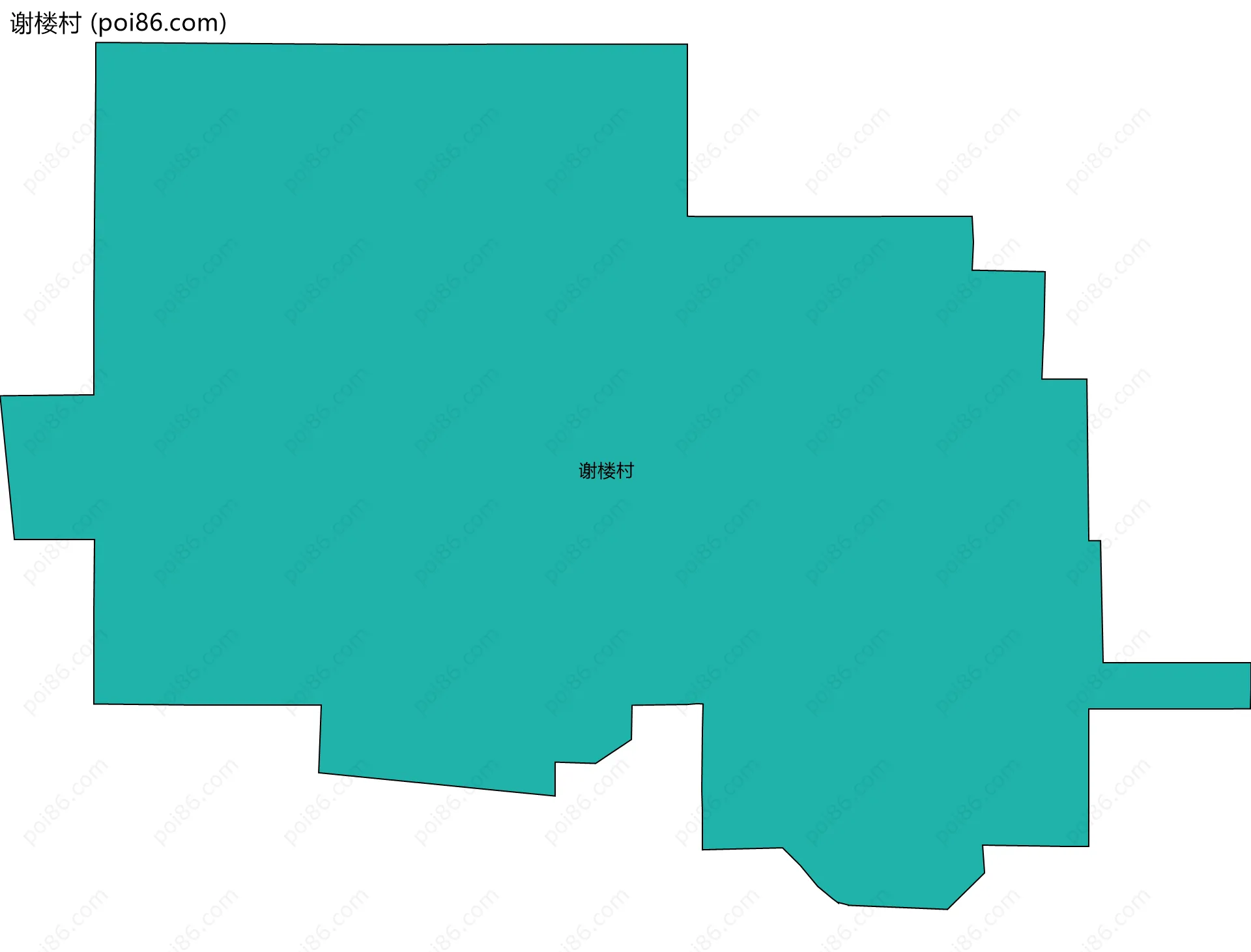 谢楼村边界地图