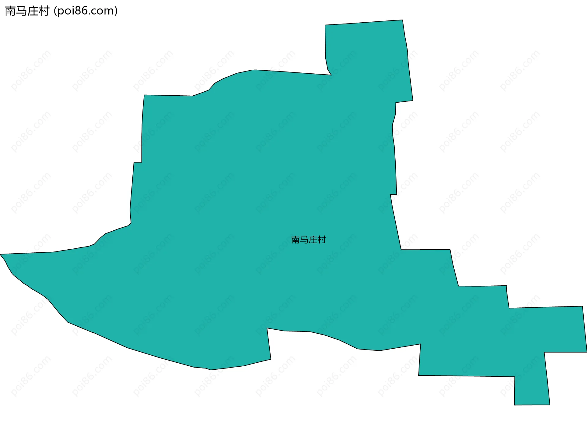 南马庄村边界地图