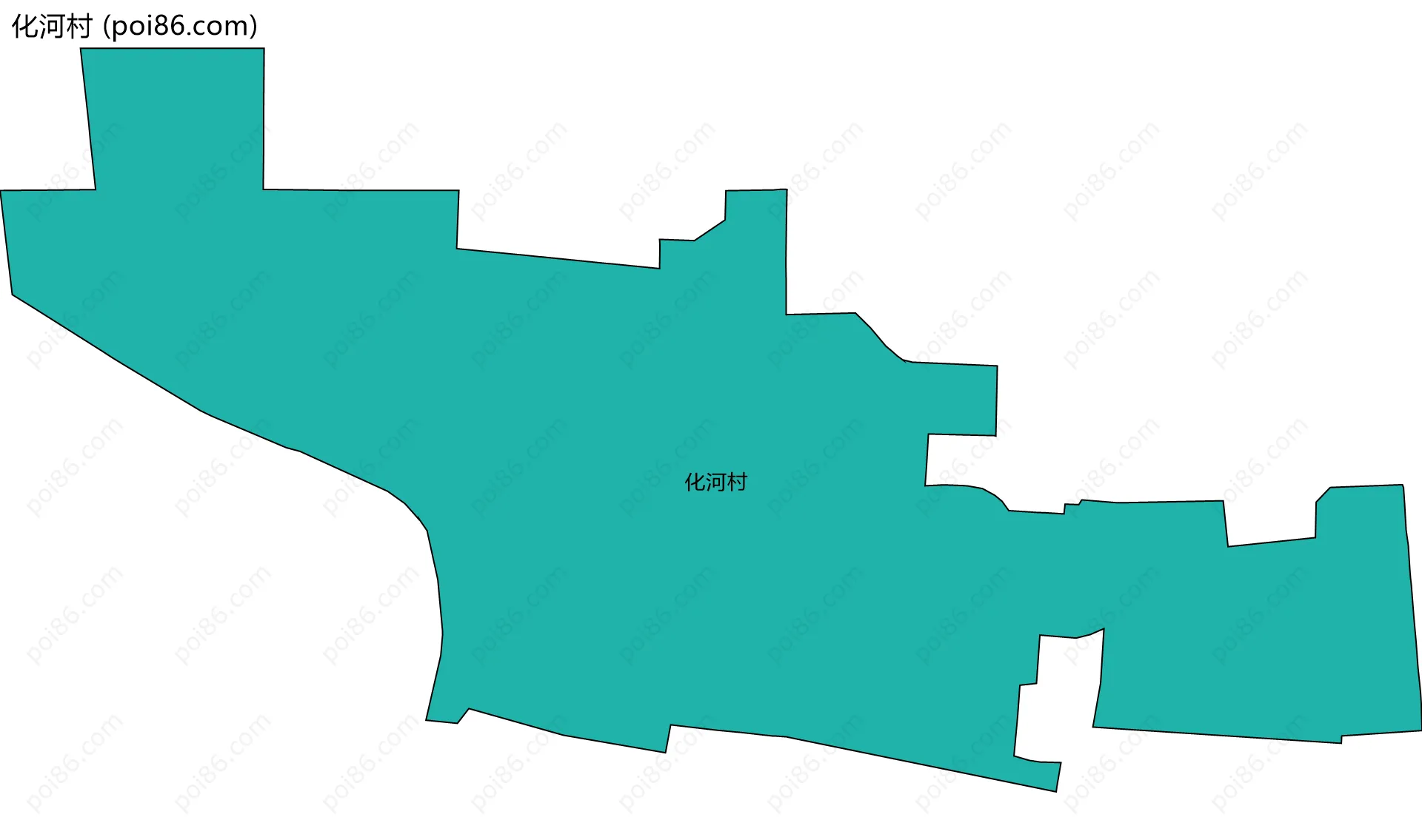 化河村边界地图