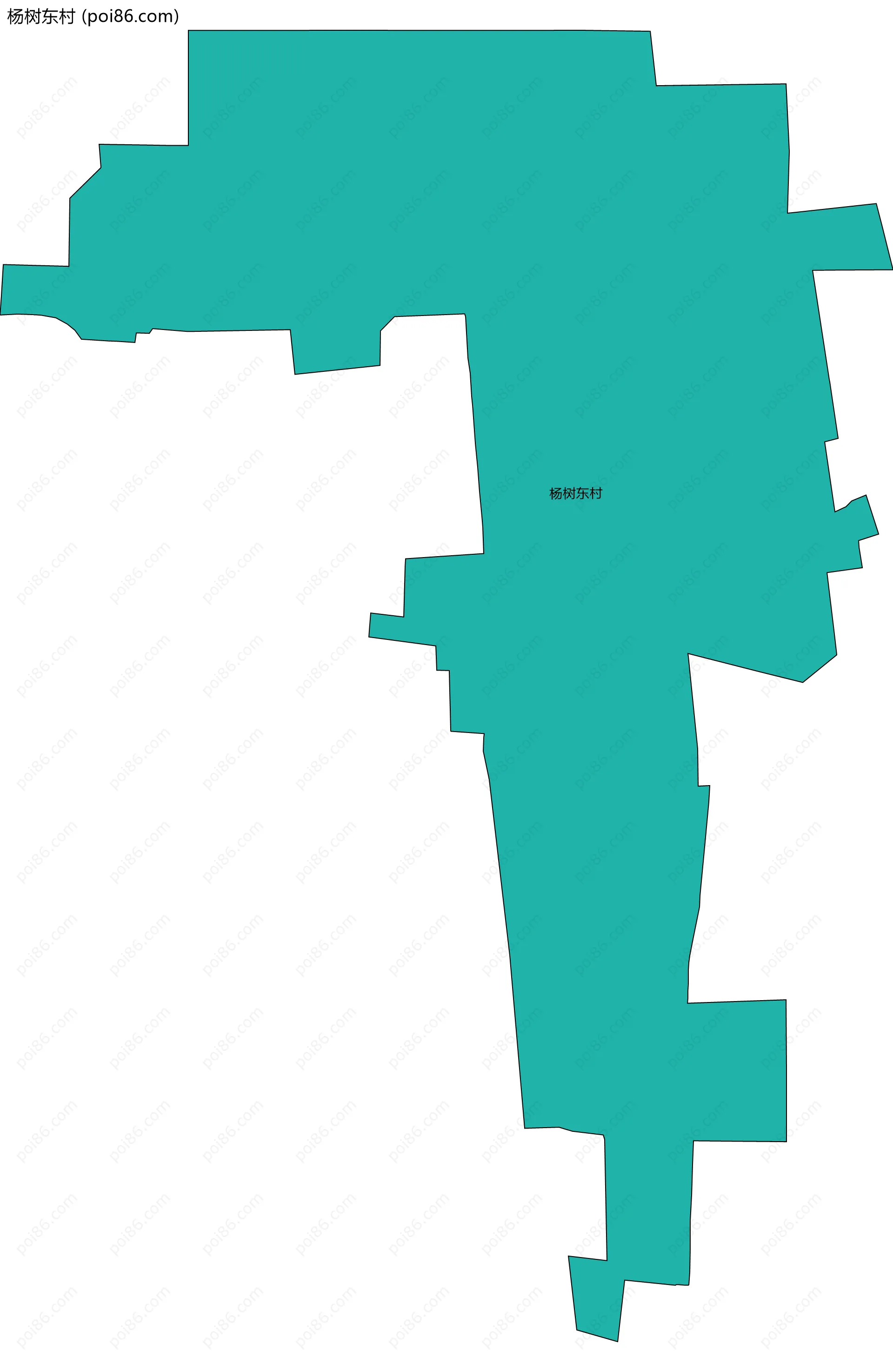 杨树东村边界地图