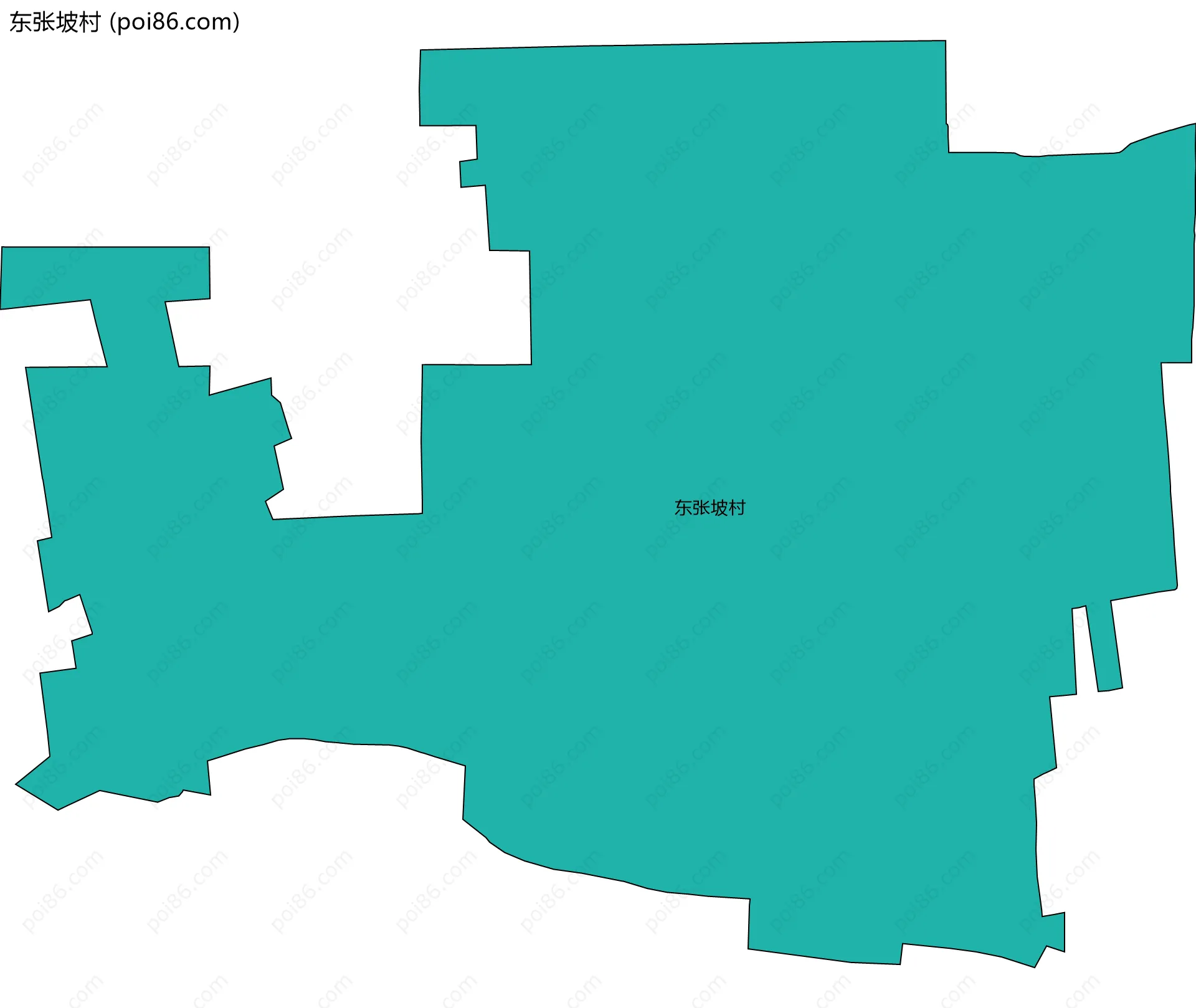 东张坡村边界地图